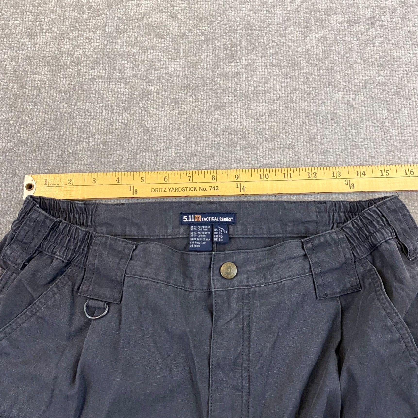 Vintage 5.11 Tactical Pants 34x 33 Gray Flat Front Utility Pockets Workwear Cargo Mens Size US 34 / EU 50 - 4 Thumbnail
