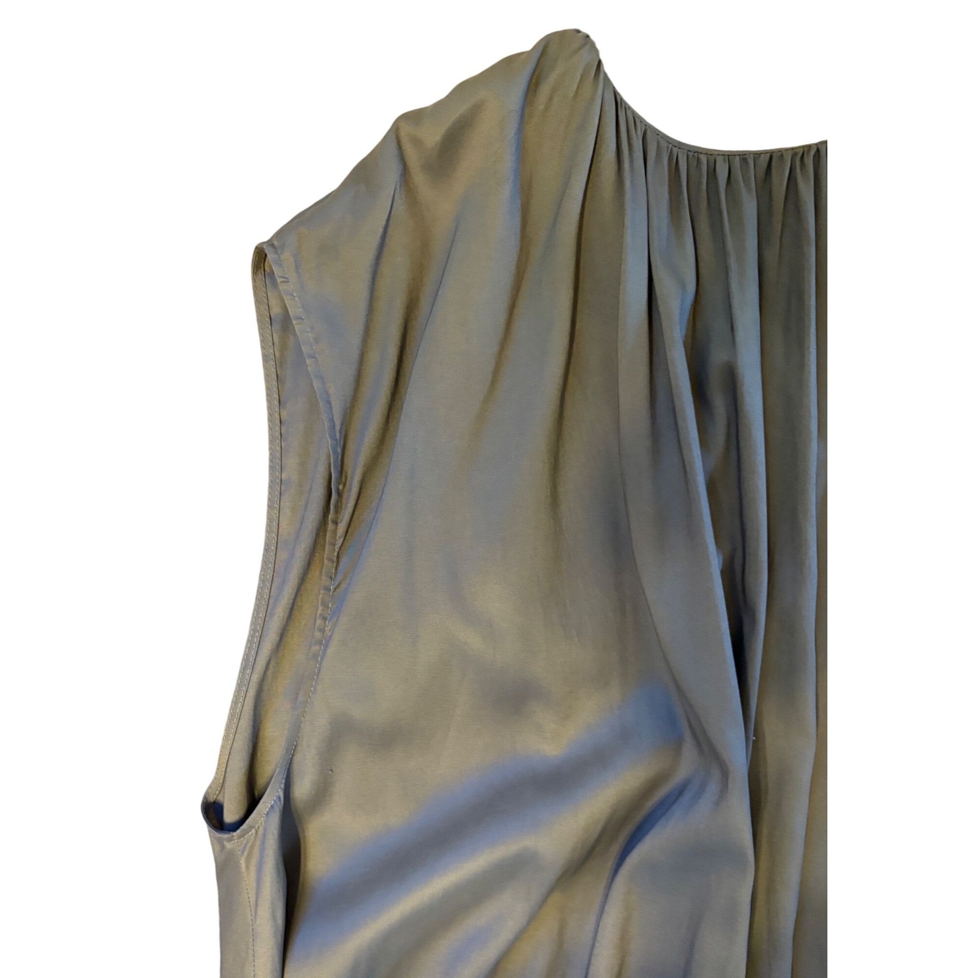 Toteme $490 Toteme L Pretoria Maxi Dress Green Drop Waist Lagenlook Size L / US 10 / IT 46 - 9 Thumbnail