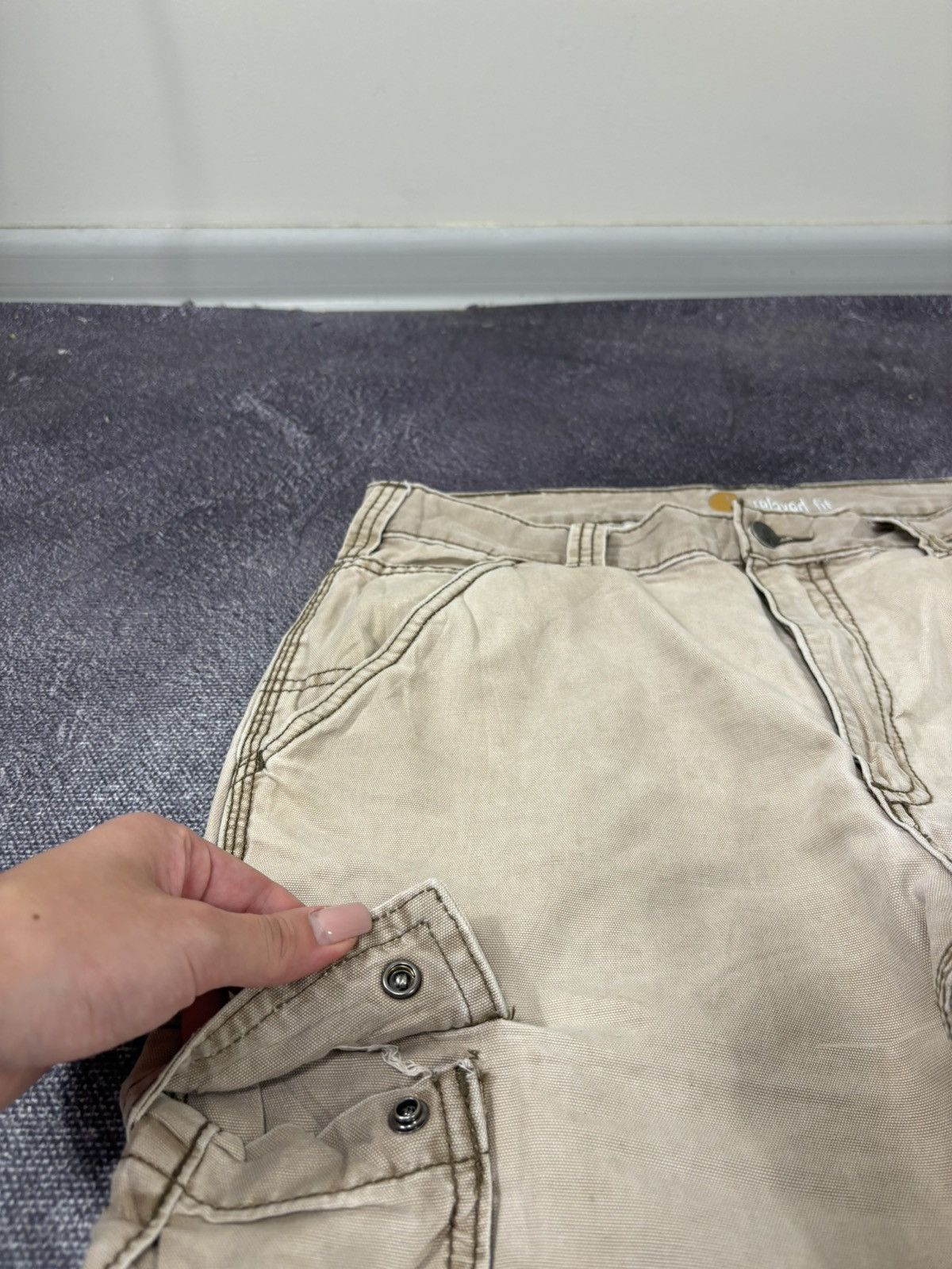 Carhartt Vintage Carhartt Y2K Faded USA Work Hype Cargo Pants Size US 32 / EU 48 - 17 Thumbnail
