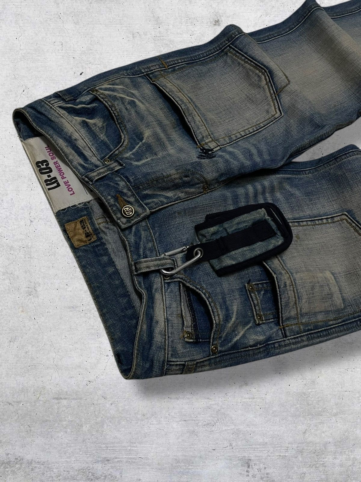 GOA VINTAGE LB-03 JAPAN DESIGNER POWER SOUL BAGGY MUDWASH DENIM Size US 28 / EU 44 - 9 Thumbnail