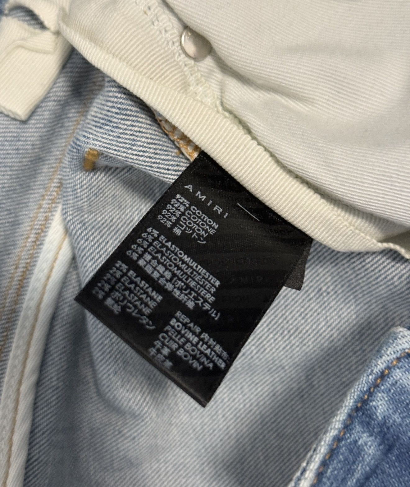 Amiri AMIRI MX1 Tiger Patch Distressed Denim - Light Wash Size US 30 / EU 46 - 5 Thumbnail