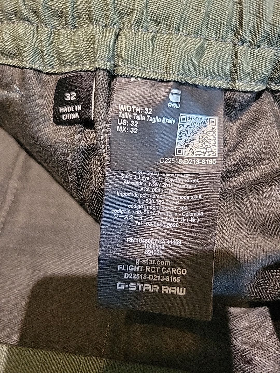 G-Star G-Star Raw Mens Flight RCT Cargo Pants Size 32 Size US 32 / EU 48 - 4 Thumbnail
