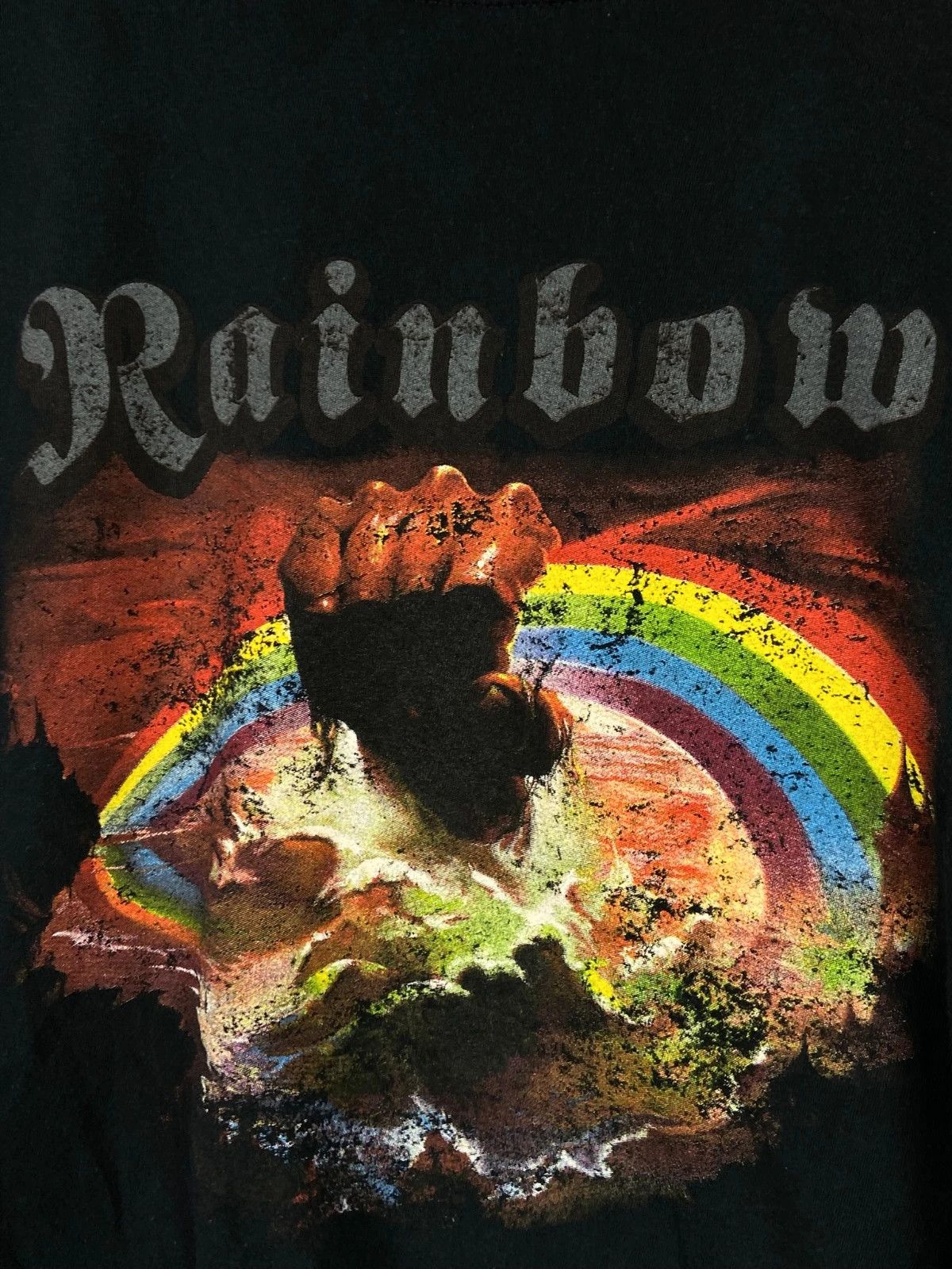 Fruit Of The Loom Rainbow band t-shirt vintage rock metal tour tee Size US XL / EU 56 / 4 - 2 Thumbnail