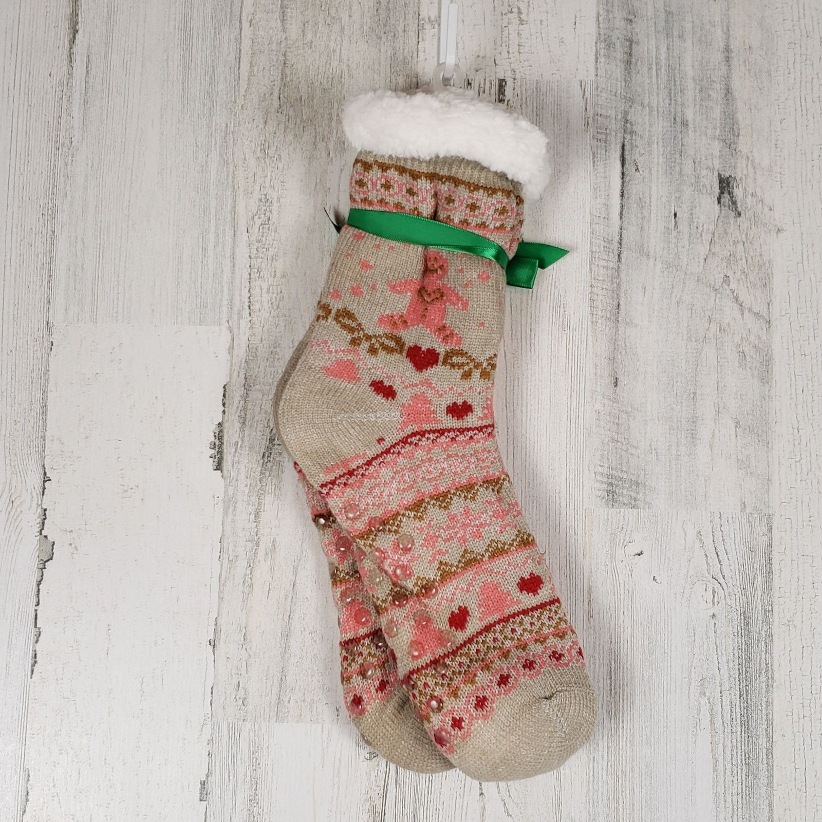 Other NWT Mari Clare Sherpa Line Knit Winter No-Slip Slipper Socks Size ONE SIZE - 6 Thumbnail