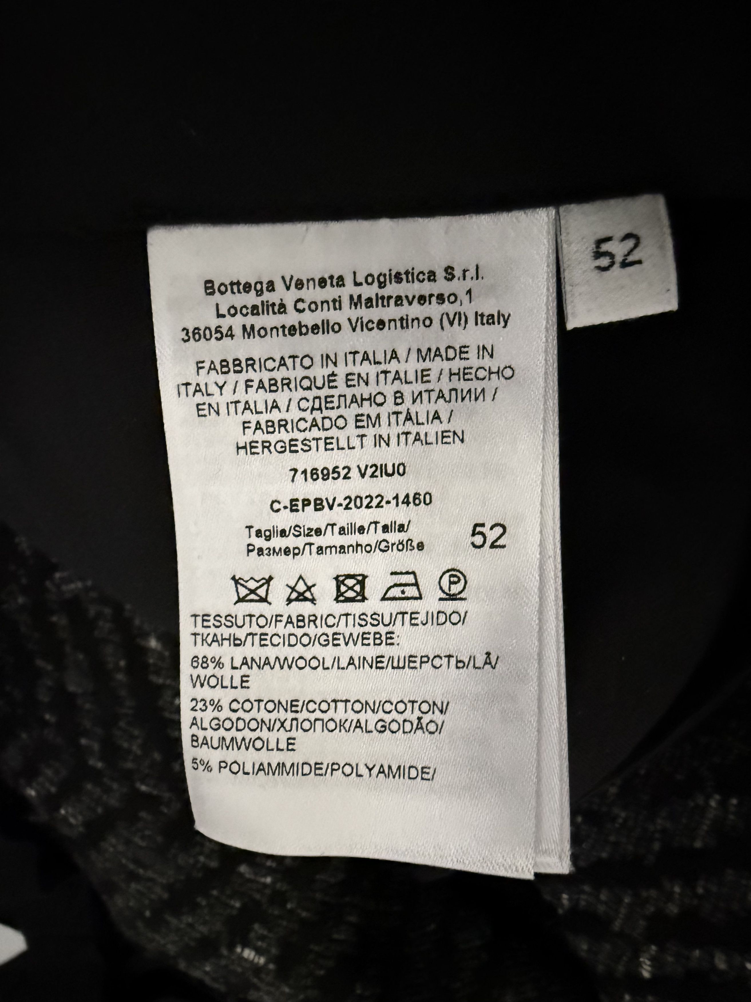 Bottega Veneta Runway FW '22 Herringbone Wool-Blend Pants Size 42R - 10 Thumbnail