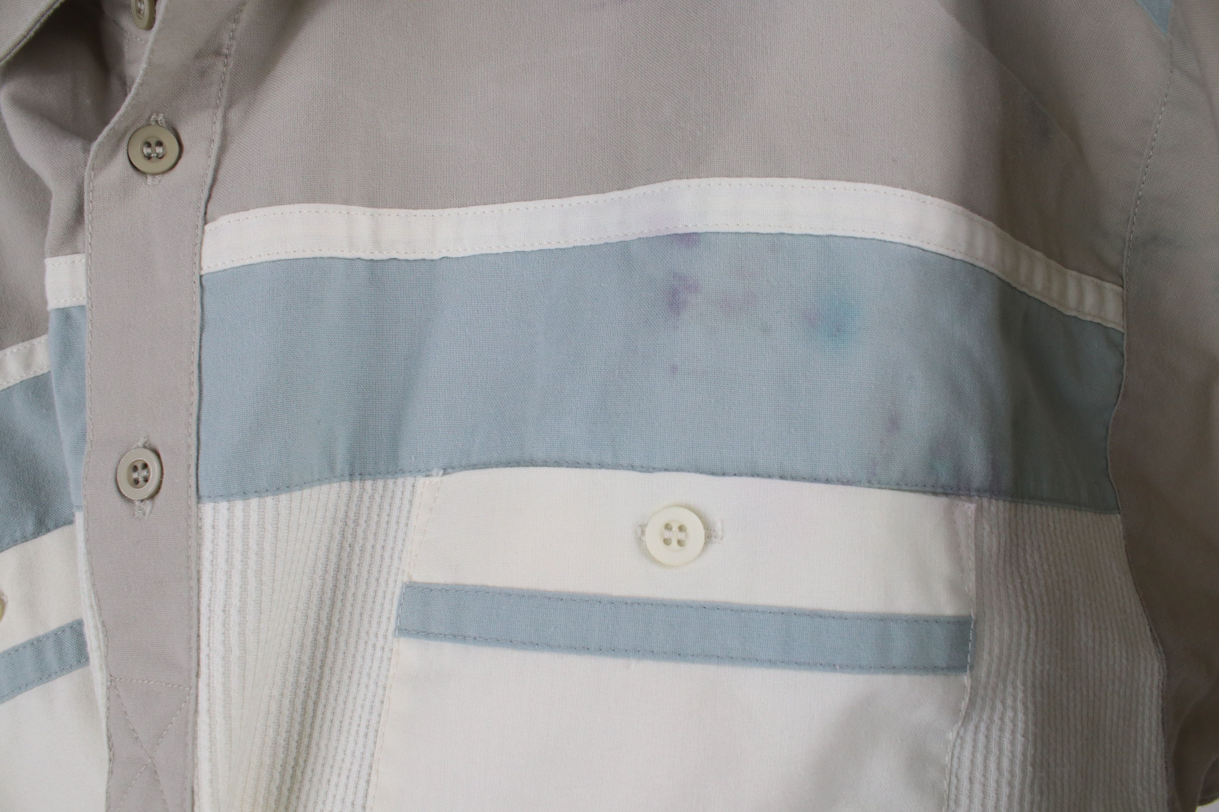 Vintage Vintage 90s Streetwear Block Ribbed Pullover Polo Shirt Size US L / EU 52-54 / 3 - 7 Thumbnail