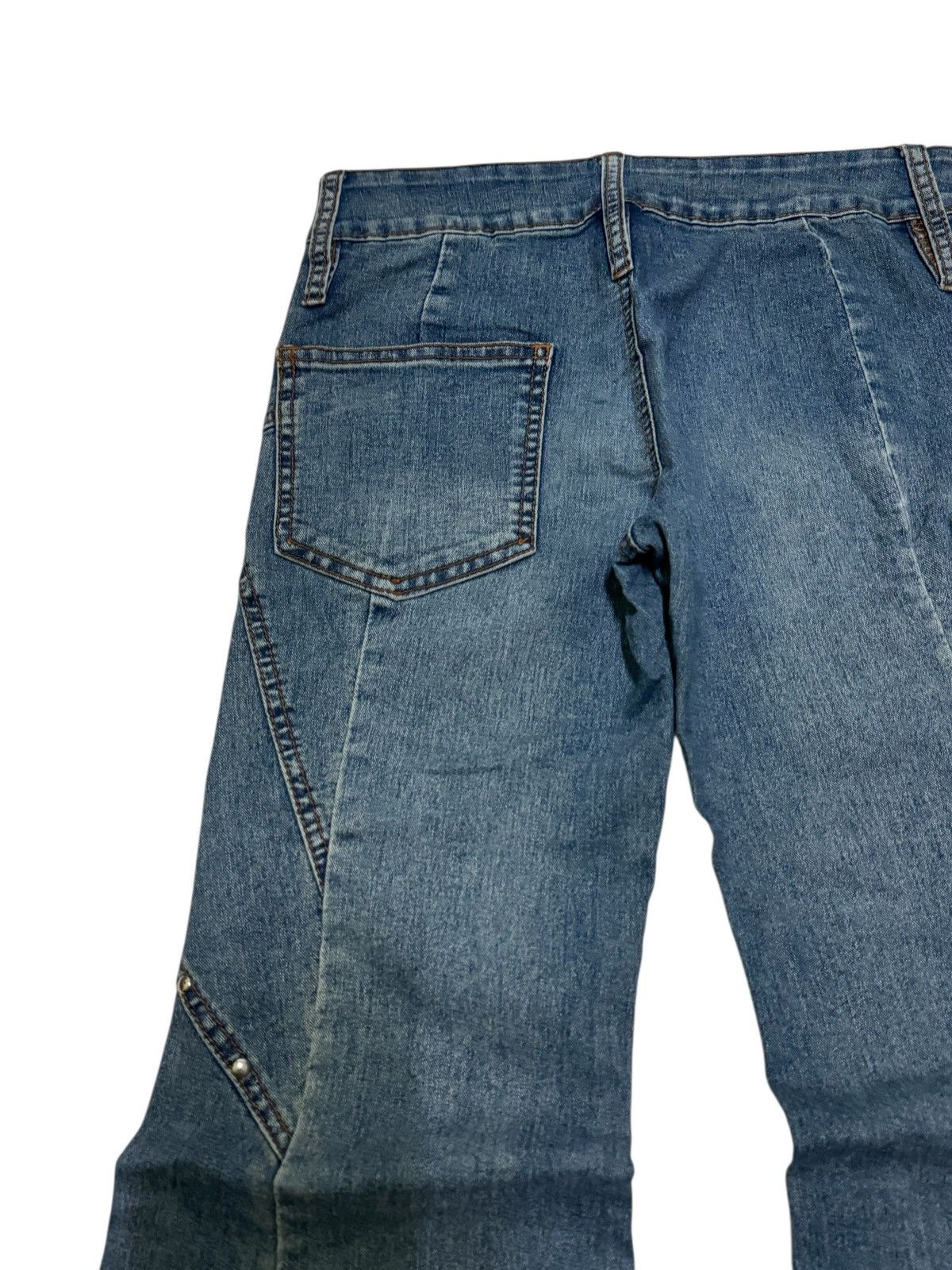Hysteric Glamour Vintage Y2K Wide Flare Elastic Jeans Stud Detail Unisex Size US 27 - 9 Thumbnail