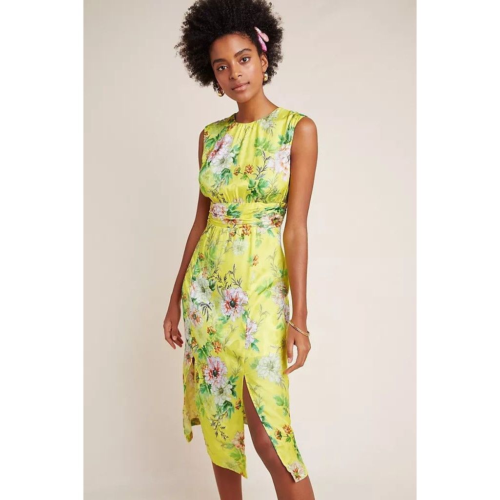 Anthropologie Anthropologie Sparrow Silky Floral Midi Dress $238 SIZE 6 Size M / US 6-8 / IT 42-44 - 2 Thumbnail