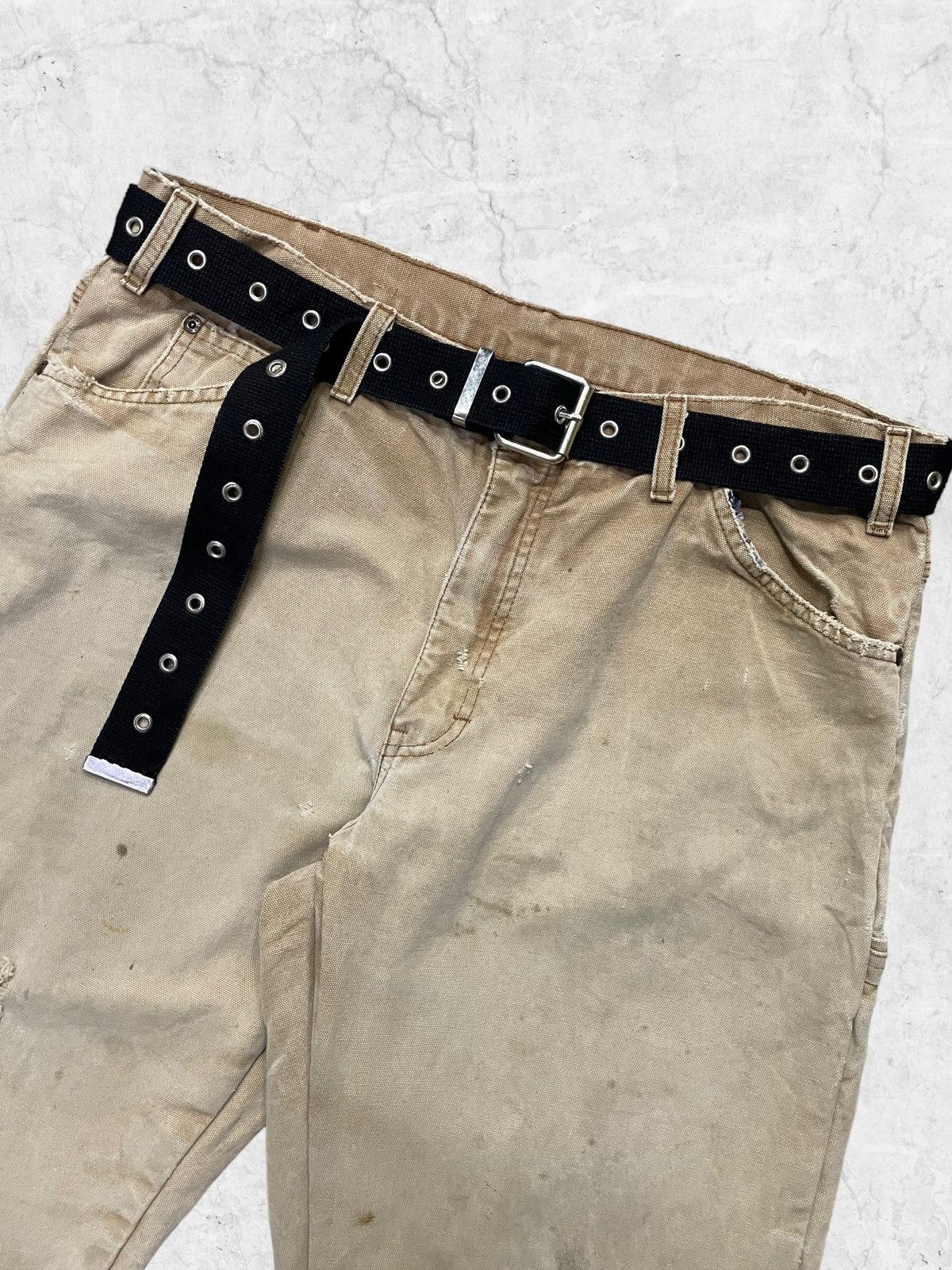 Dickies × Vintage Vintage Dickies Carpenters Distressed Flannel Lined Belted Size US 36 / EU 52 - 6 Thumbnail