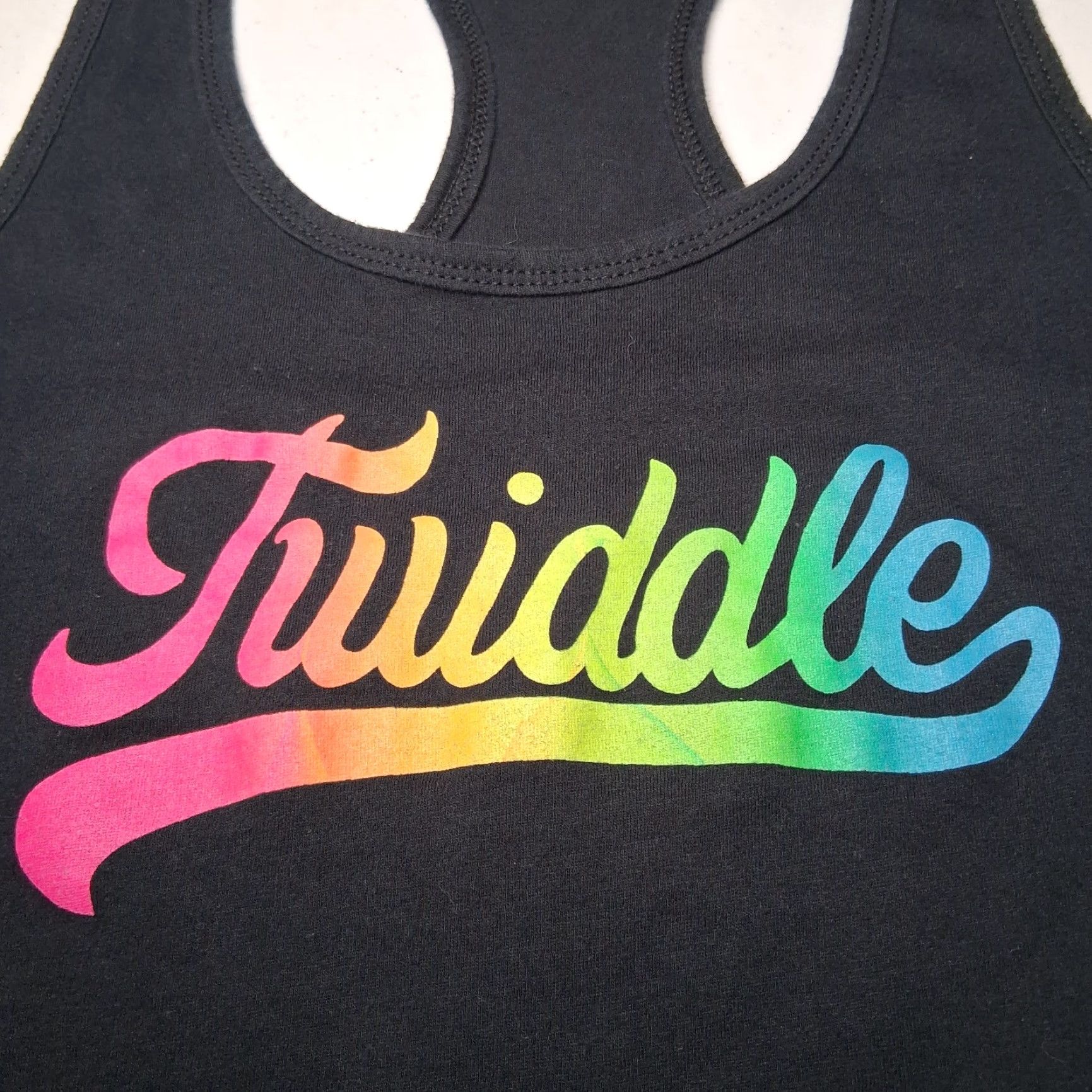 Next Level Twiddle Tank Top Women M Jam Band Music Black Graphic Racer Back Shirt Size M / US 6-8 / IT 42-44 - 7 Thumbnail