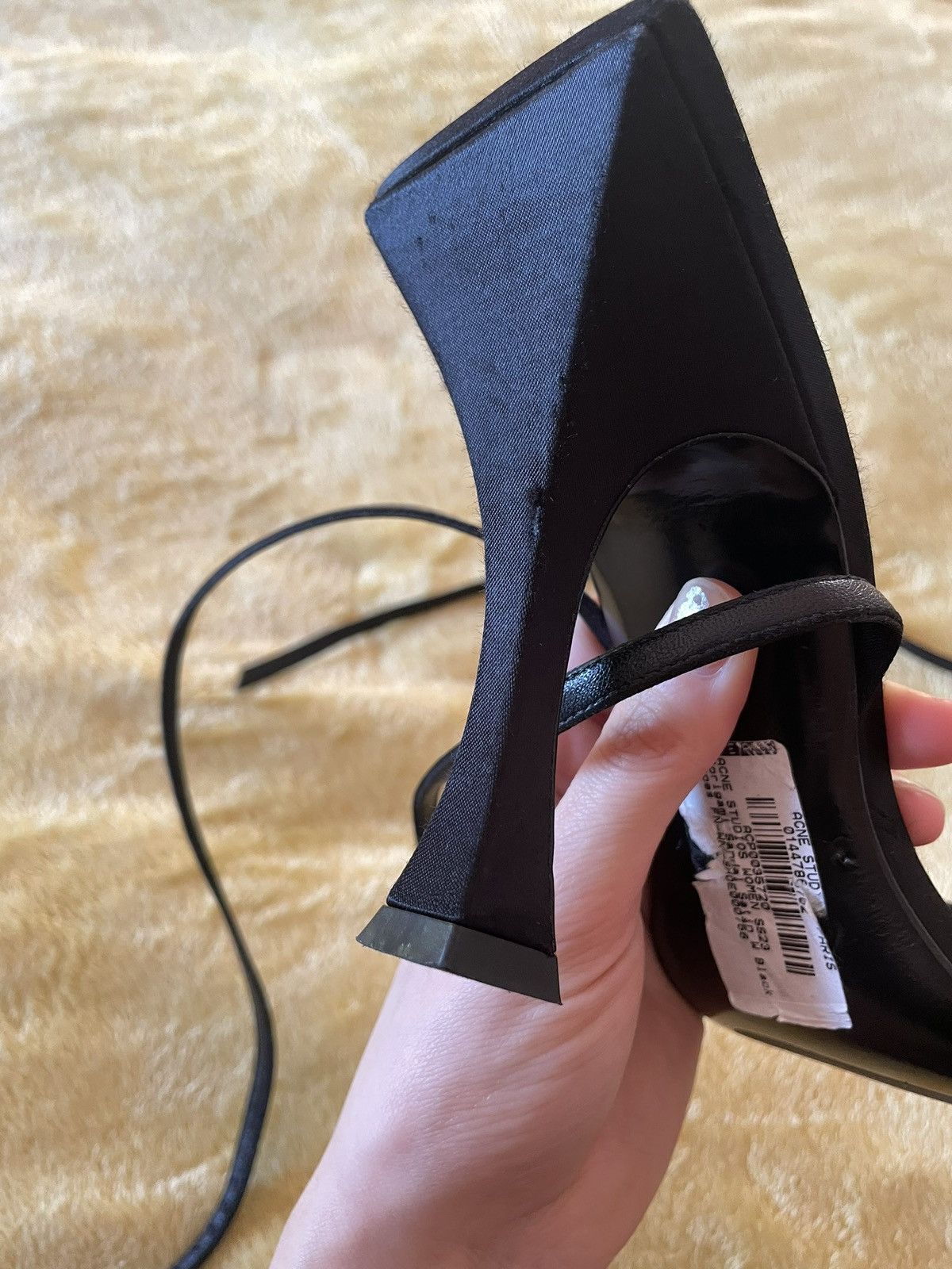 Acne Studios Sample Acne Studios satin spike heels Size US 8.5 / IT 38.5 - 5 Thumbnail