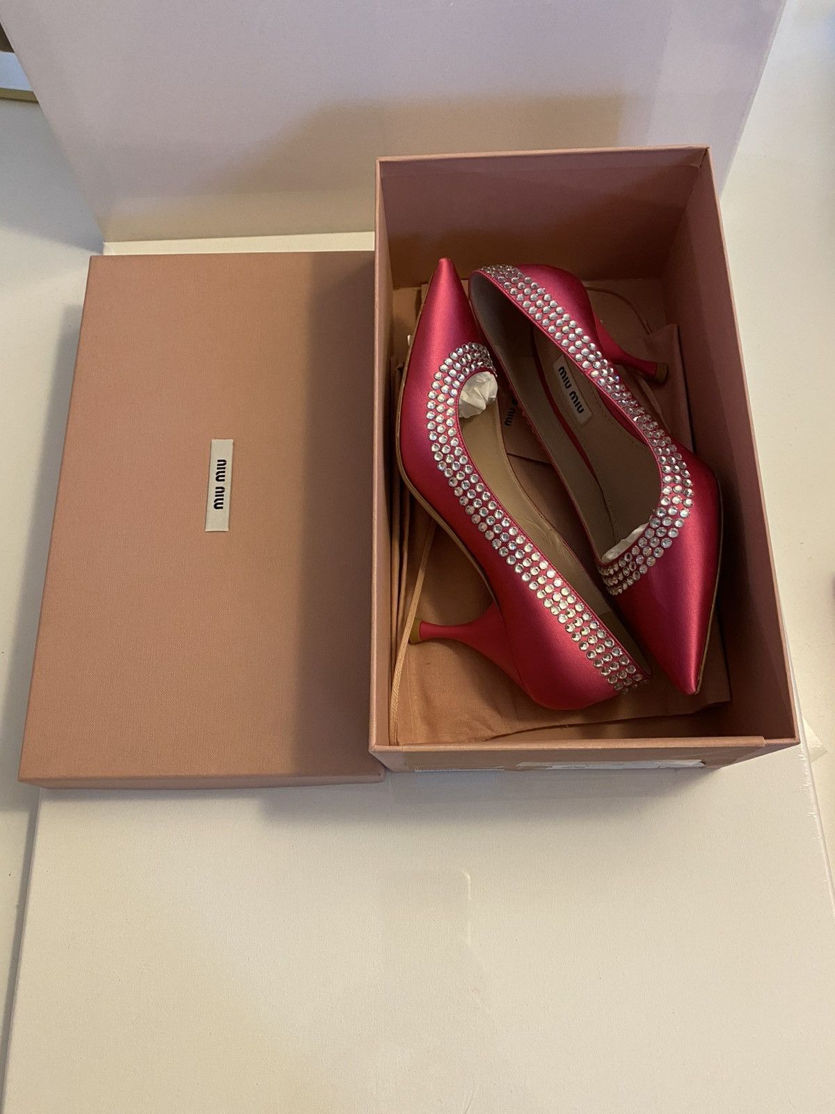 Miu Miu Miu Miu Pink Heels Size US 5 / IT 35 - 10 Thumbnail