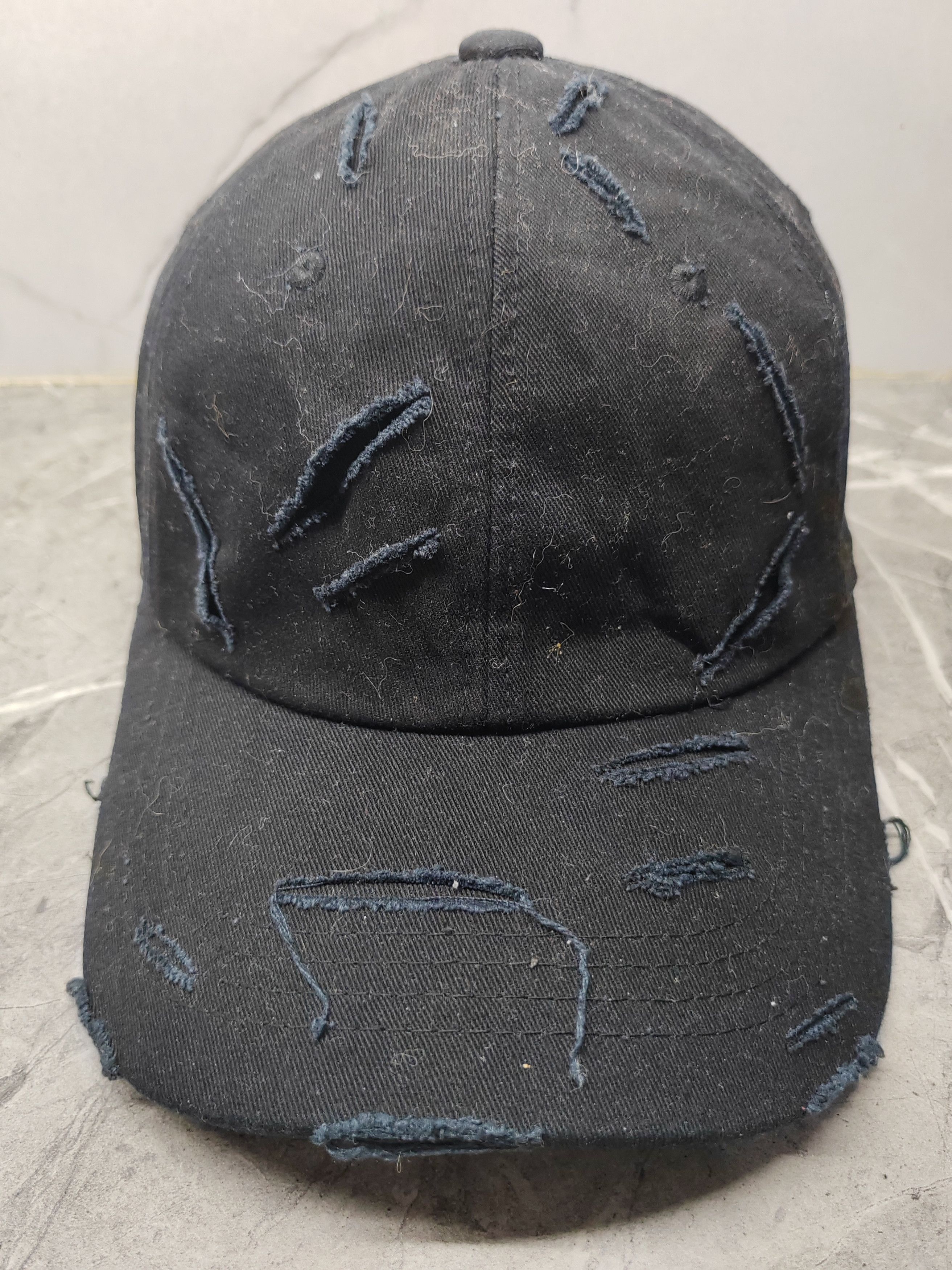 Vintage Vintage Plain Distressed Style Cap Hat Size ONE SIZE - 2 Thumbnail