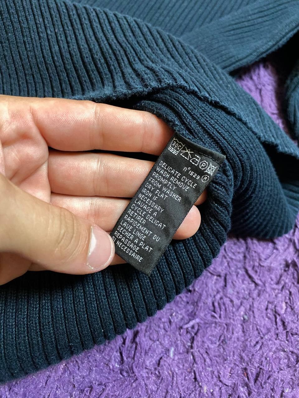 Polo Ralph Lauren Black high neck sweatshirt Polo Ralph Lauren Y2K Size US XL / EU 56 / 4 - 4 Thumbnail