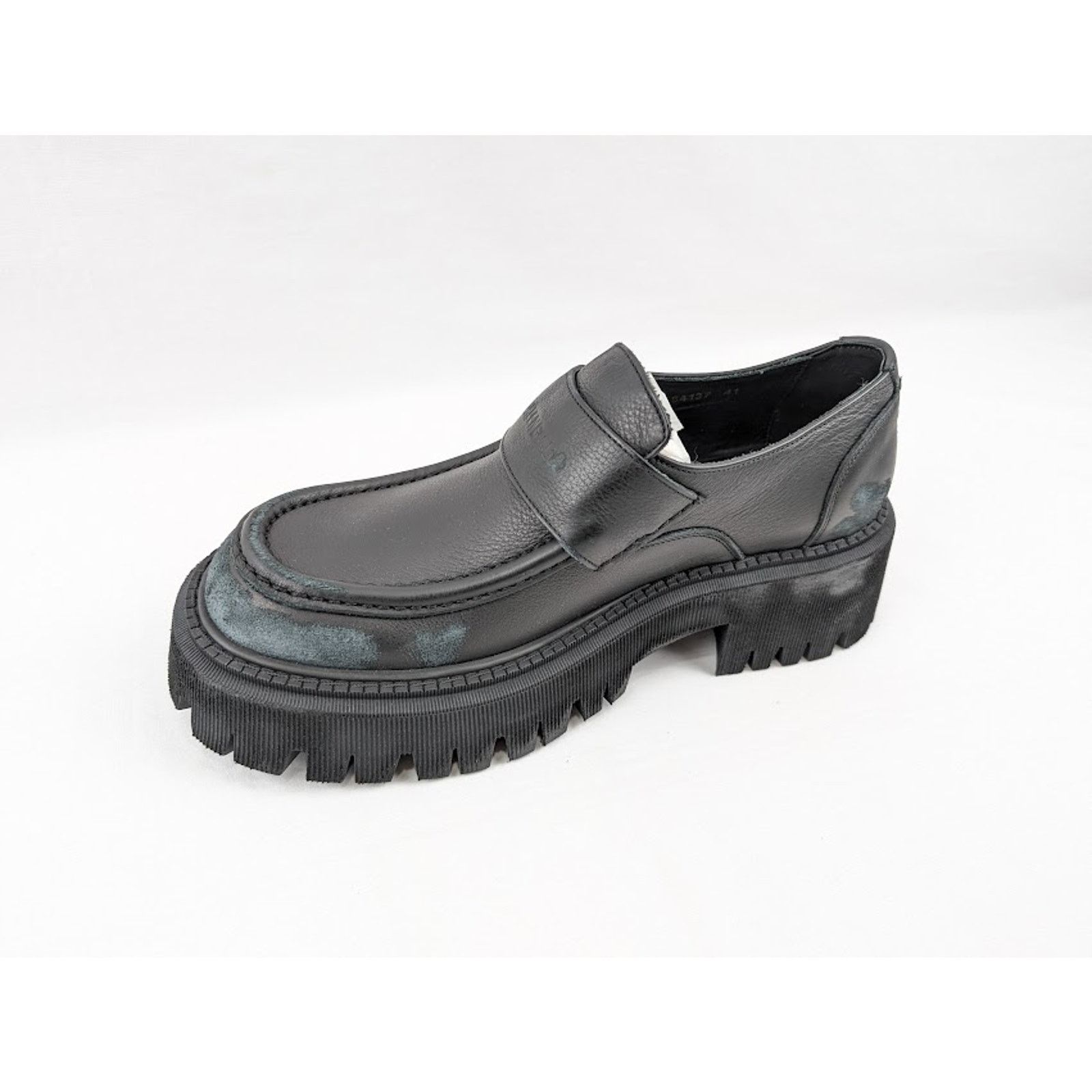 Balenciaga o1rshd1 Tractor Loafers L20 in Black Size US 12 / EU 45 - 8 Thumbnail