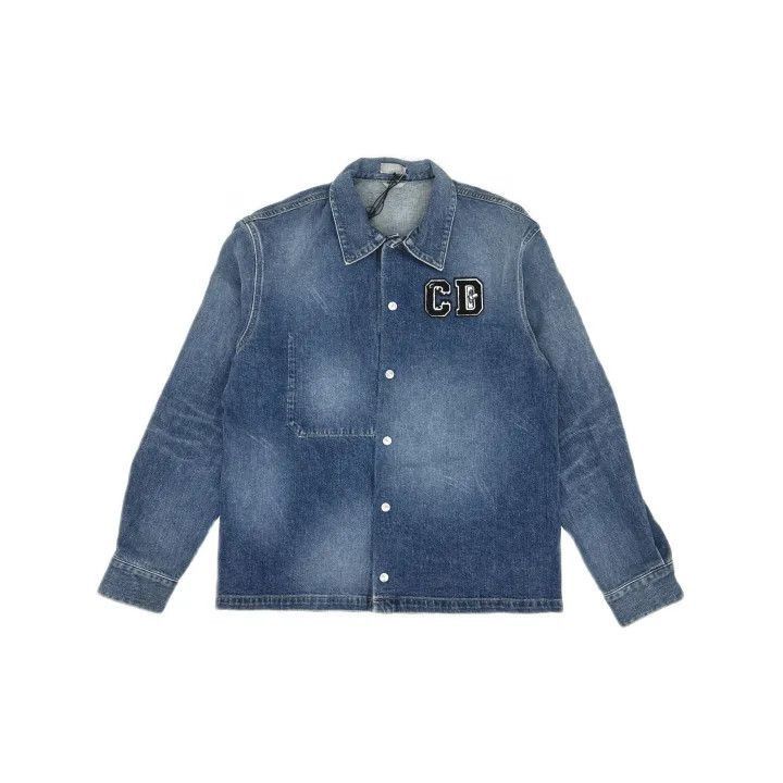 Dior Dior Dior Logo Print Long Sleeve Denim Jacket 0079-2507 Size US L / EU 52-54 / 3 - 2 Thumbnail