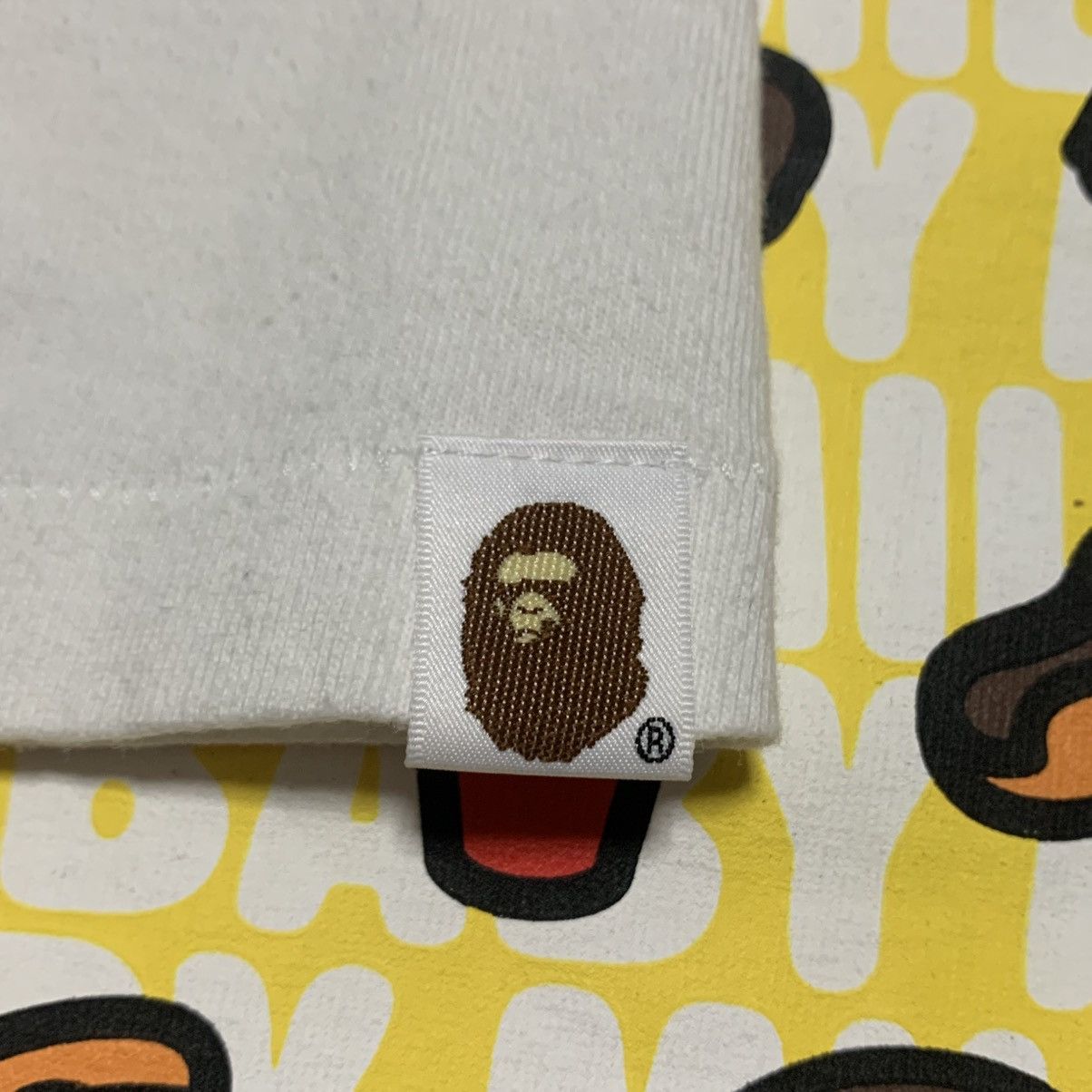 Bape Bape Medium Baby Milo Ape Head White Tee 'Junk Food' Size US M / EU 48-50 / 2 - 11 Thumbnail