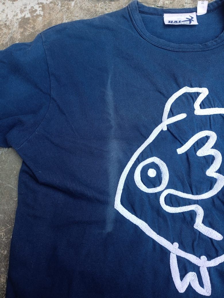 Issey Miyake Vintage Hai Sporting Gear Embroidery Fish Sample Tshirt Size US M / EU 48-50 / 2 - 3 Thumbnail