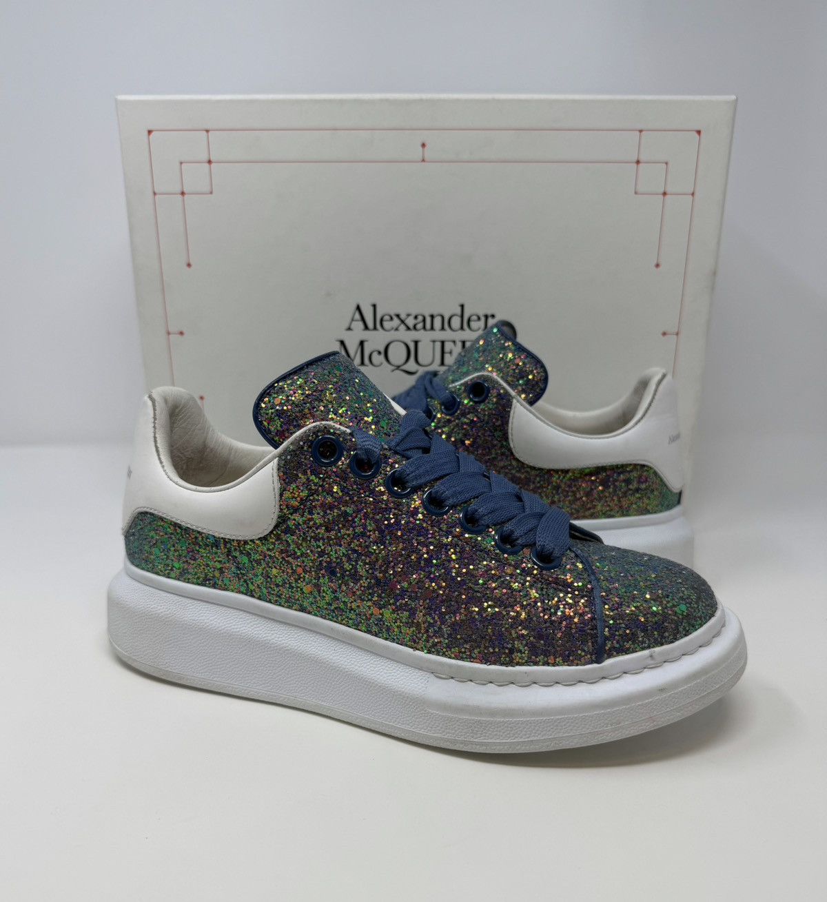 Alexander McQueen Alexander McQueen Oversized Glitter Sneaker Size US 7 / IT 37 - 1 Thumbnail