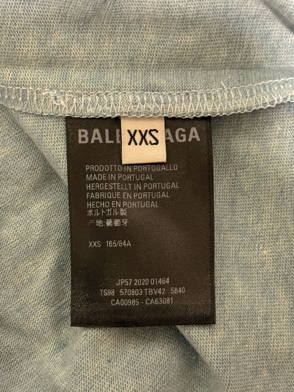 Balenciaga Balenciaga sky blue t shirt Size US XXS / EU 40 - 6 Thumbnail