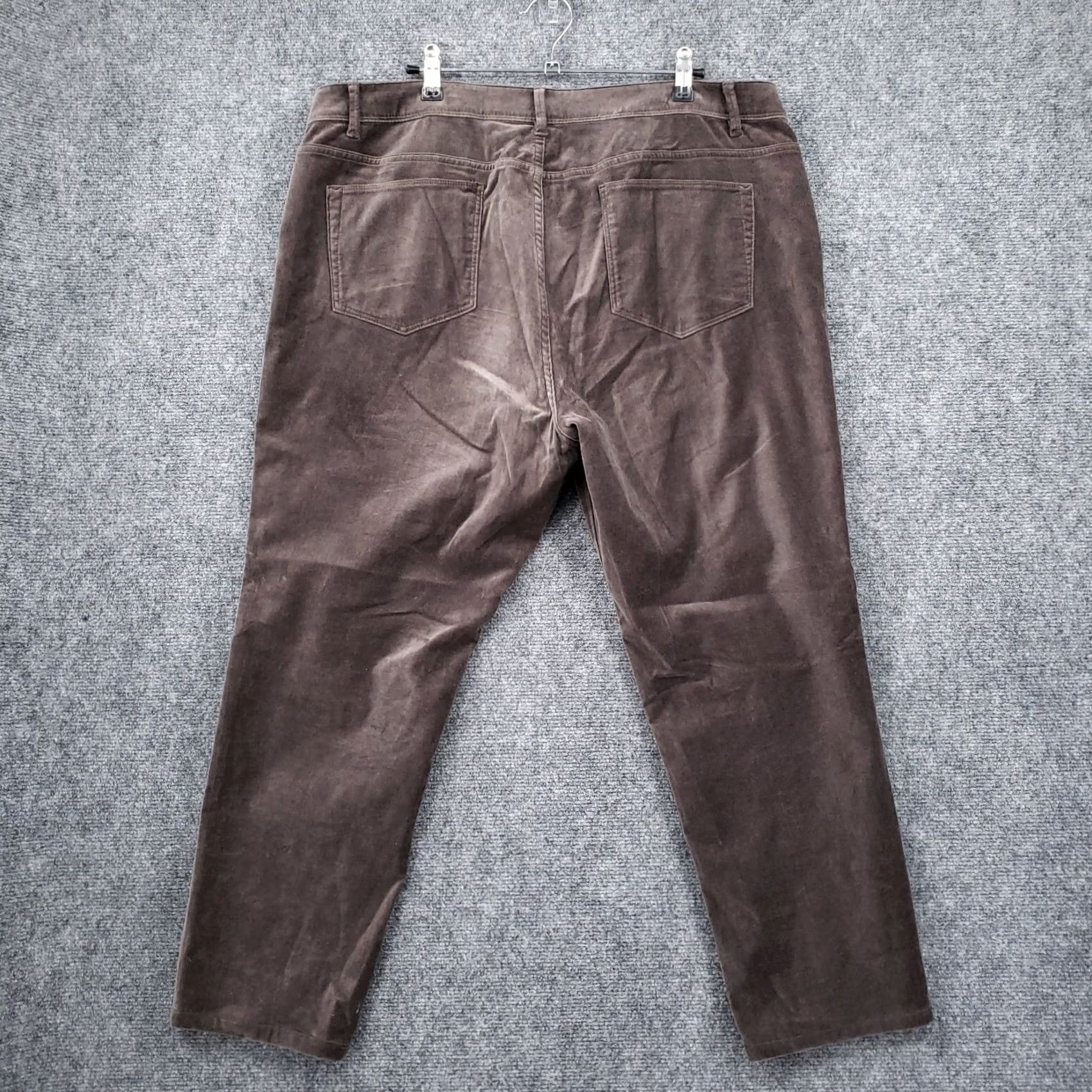 J. Jill J Jill Jeans Womens 16 Brown Velveteen Stretch Ankle High Rise 5 Pocket Zip Fly Size 38" / US 16 / IT 52 - 2 Thumbnail