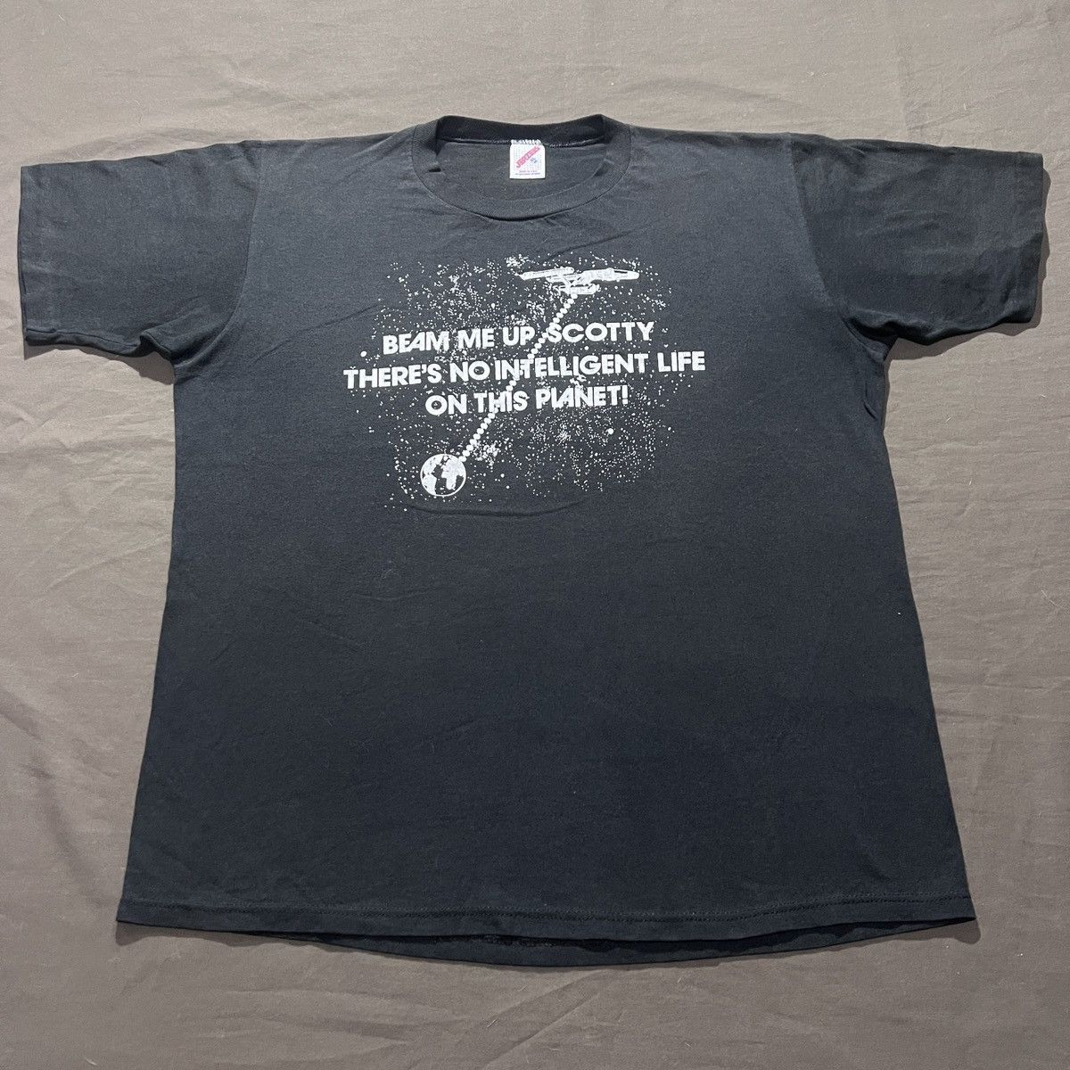 Vintage Vintage 80s Beam me up, Scotty Quotes Tee XL Star Trek Size US XL / EU 56 / 4 - 2 Thumbnail