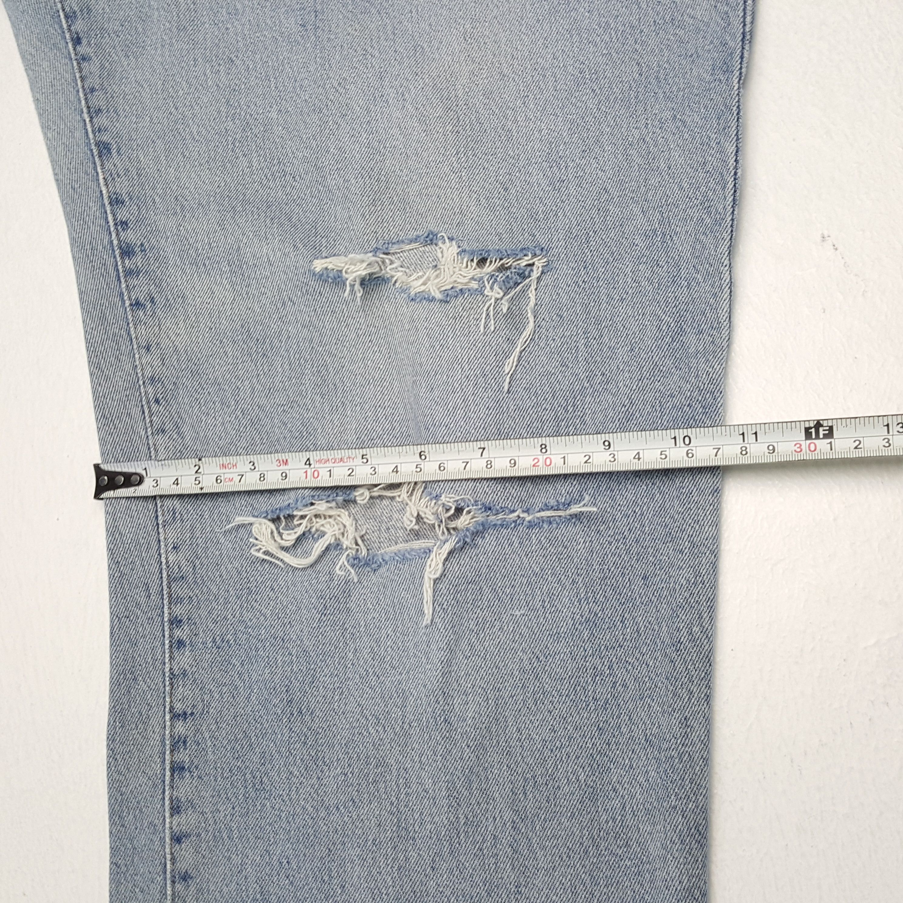 RRL Ralph Lauren × Ralph Lauren × Vintage RRL RALPH LAUREN Fashion Rock Style Distressed Jeans Size US 34 / EU 50 - 10 Thumbnail