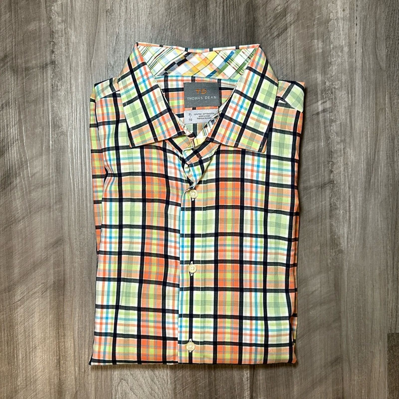 Thomas Dean Thomas Dean Pima Cotton Long Sleeve Button Down - XL Size US XL / EU 56 / 4 - 1 Thumbnail