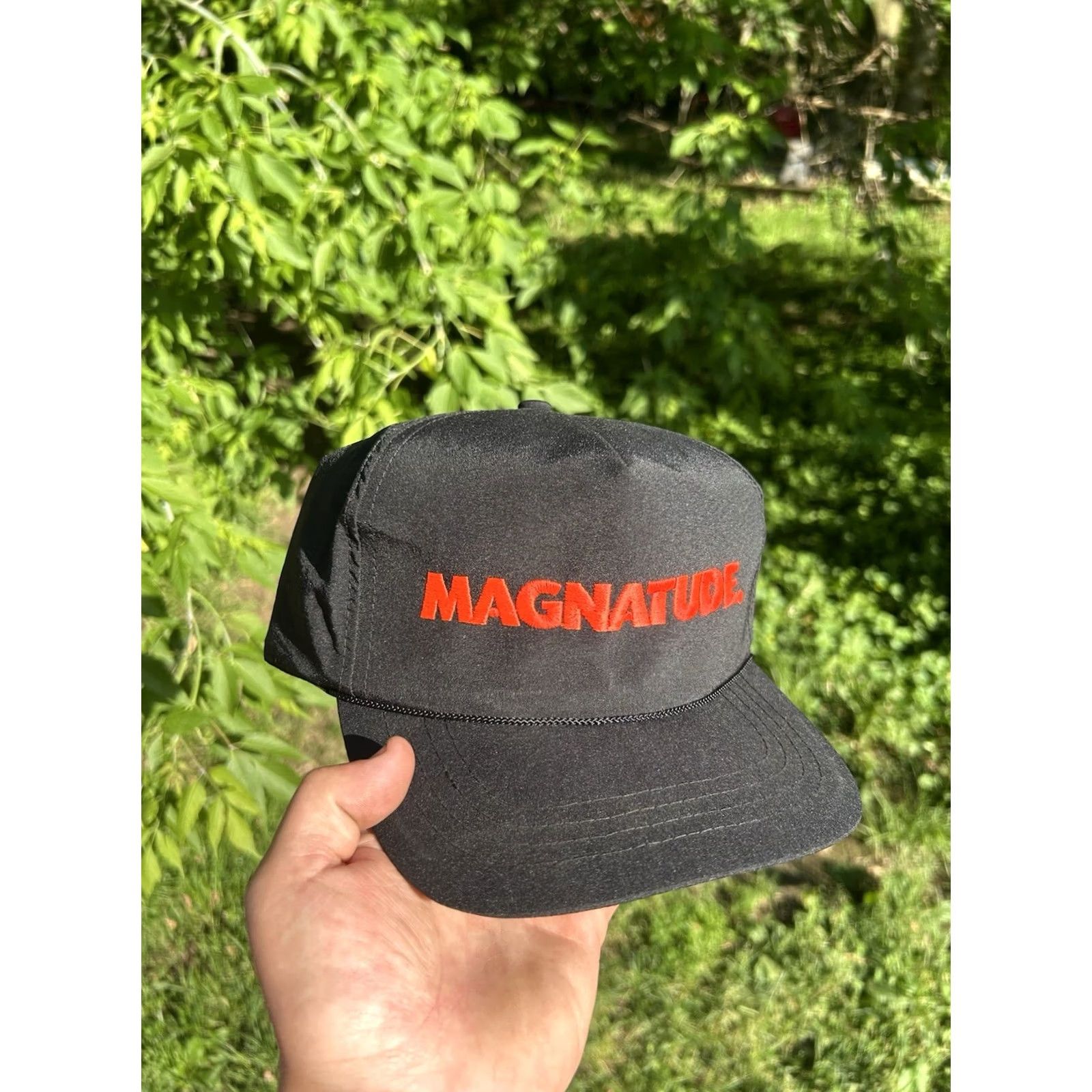 Vintage VINTAGE SnapBack Magnatude Magna cigarettes promo hat cap black adjustable Mens Snapback Cap Size ONE SIZE - 2 Thumbnail