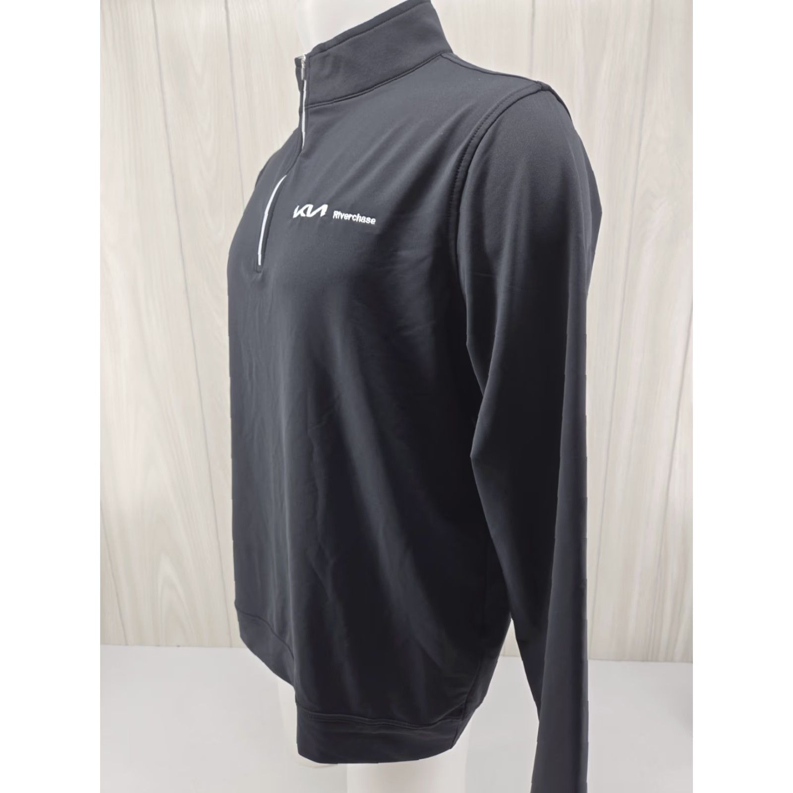 Peter Millar Peter Millar Mens L Polyester 1/4 Zip Active Pullover Black Long Sleeve Golf Running Walking Casual Pullover Reg Regular Mens Size US L / EU 52-54 / 3 - 3 Thumbnail