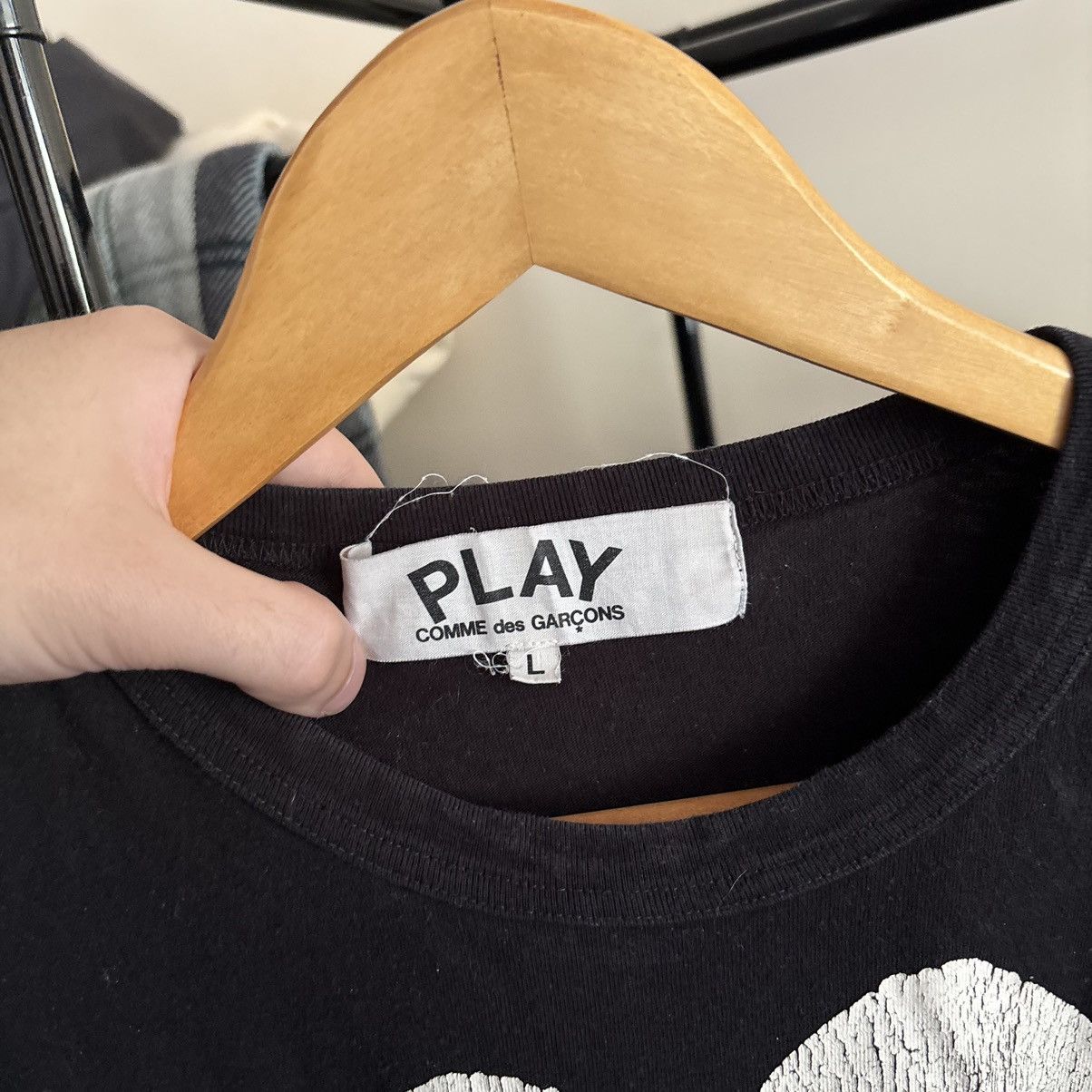 Comme des Garcons PLAY Comme des Garçons PLAY Double Heart Tee Black Size L / US 10 / IT 46 - 3 Thumbnail
