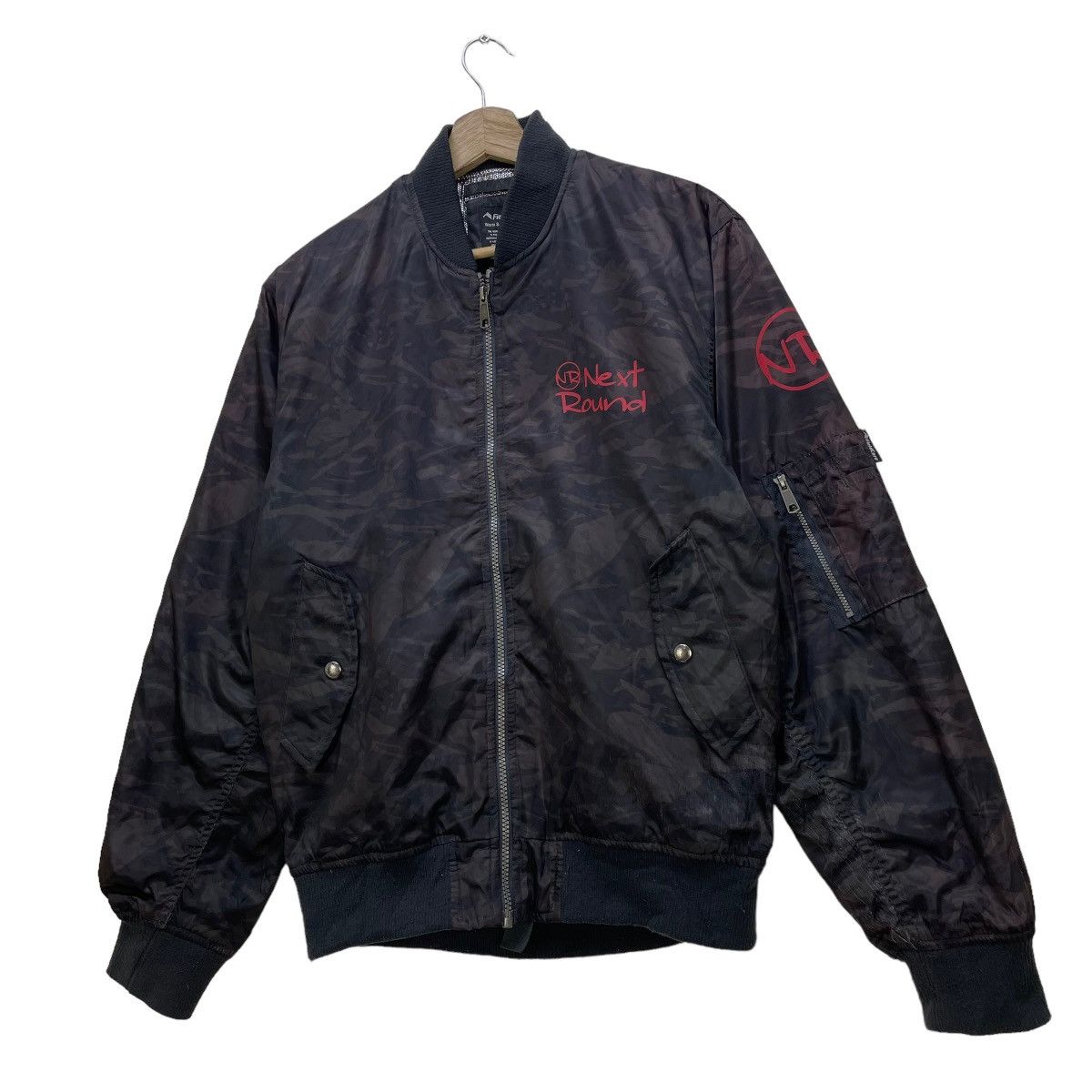 image of Fieldcore Next Round Camo Type Bomber Ma 1 Flight Jacket, Men's (Size Medium)