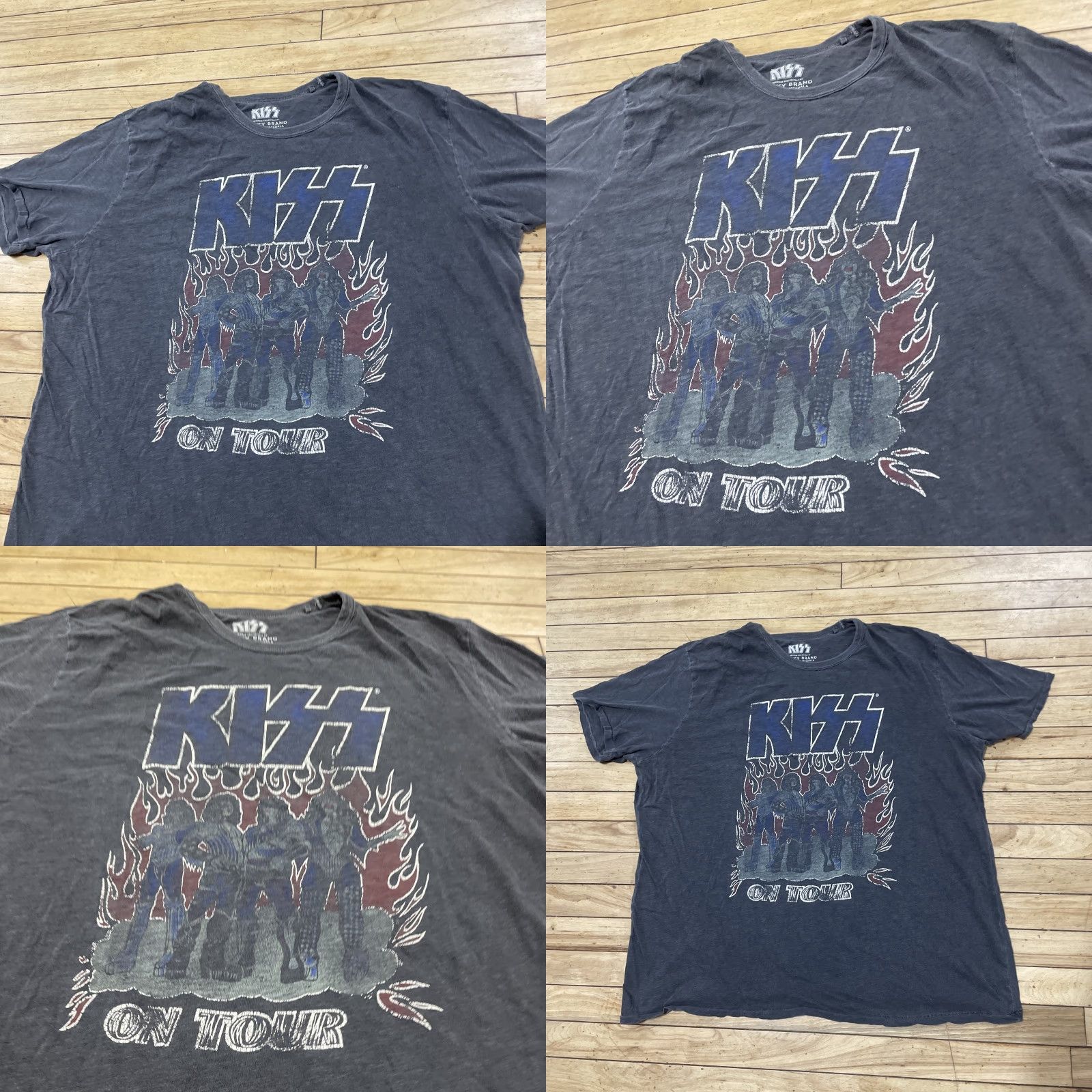 Lucky Brand KISS Lucky Brand T Shirt Men 2XL Gray Blue Graphic Tee Music Rock Band T-Shirt Size US XXL / EU 58 / 5 - 10 Thumbnail