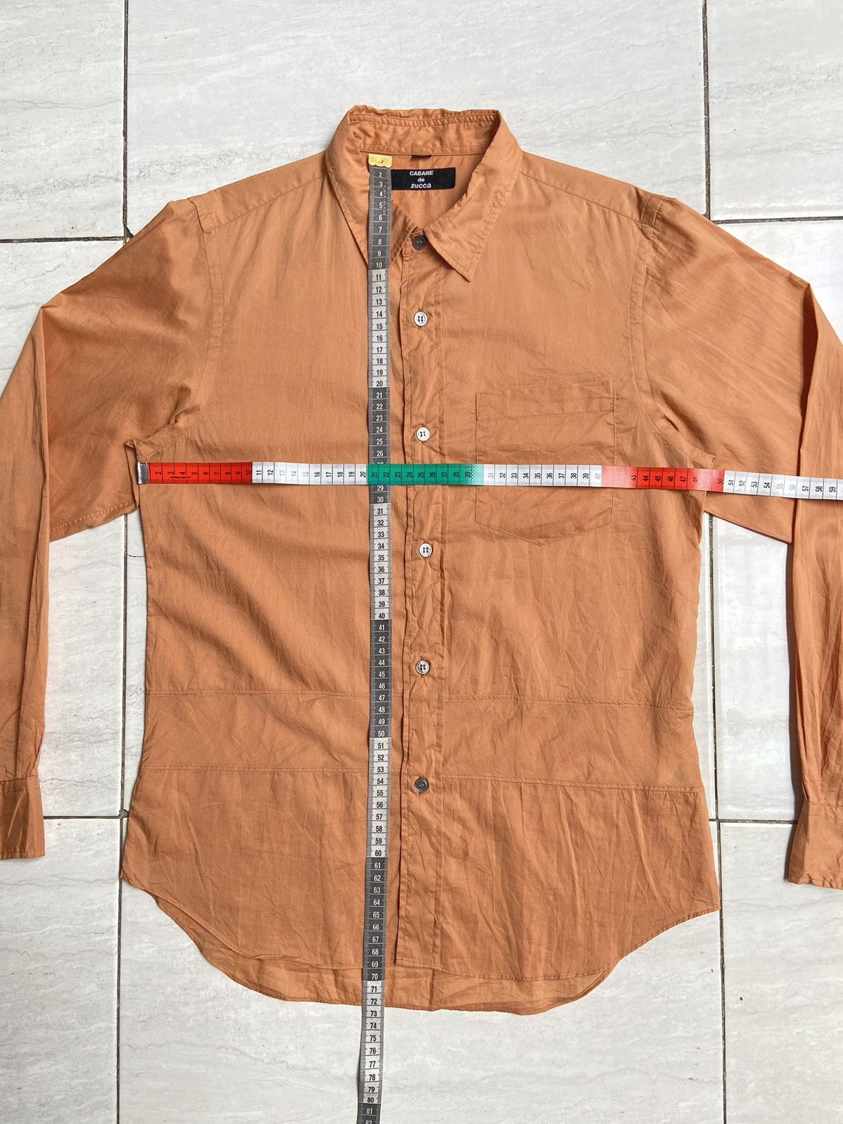 CABANE de ZUCCa × Issey Miyake CABANE DE ZUCCA Orange Shirt Size US S / EU 44-46 / 1 - 2 Thumbnail