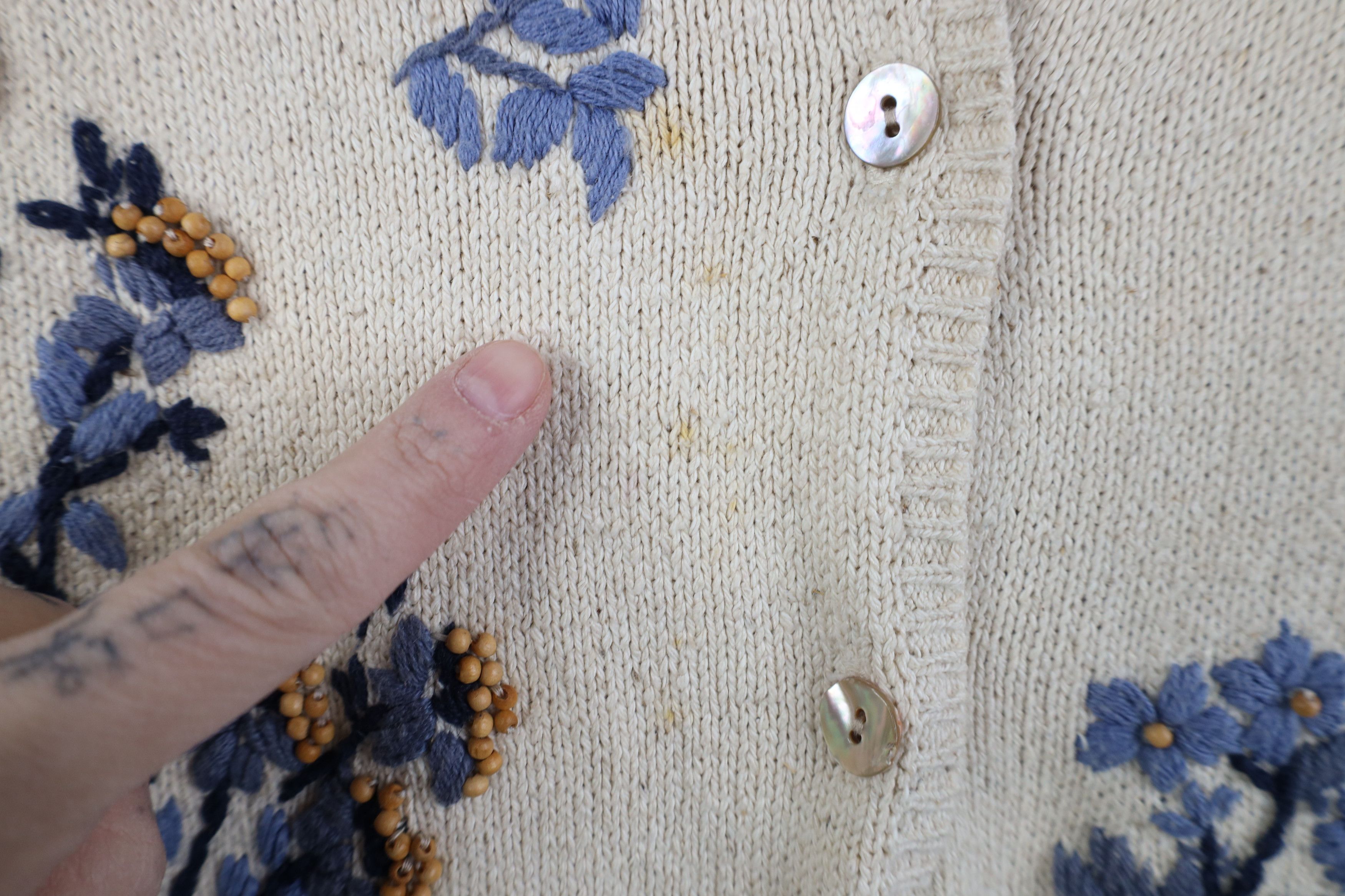 Vintage Vintage 90s Streetwear Flower Silk Blend Knit Sweater Size L / US 10 / IT 46 - 7 Thumbnail