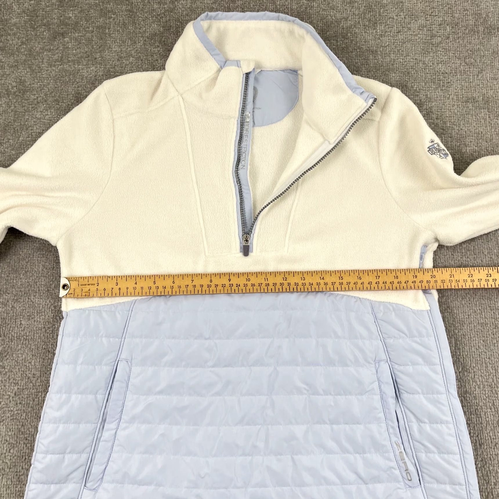 Vintage Zero Restriction Jacket Womens Large White Blue Fleece Dupont Country Club Golf Size L / US 10 / IT 46 - 5 Thumbnail