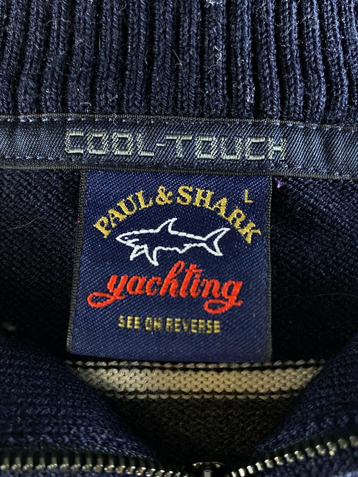 Paul & Shark Paul & Shark Yachting Cool Touch Blue Stripe Jumper Size L Size US L / EU 52-54 / 3 - 10 Thumbnail