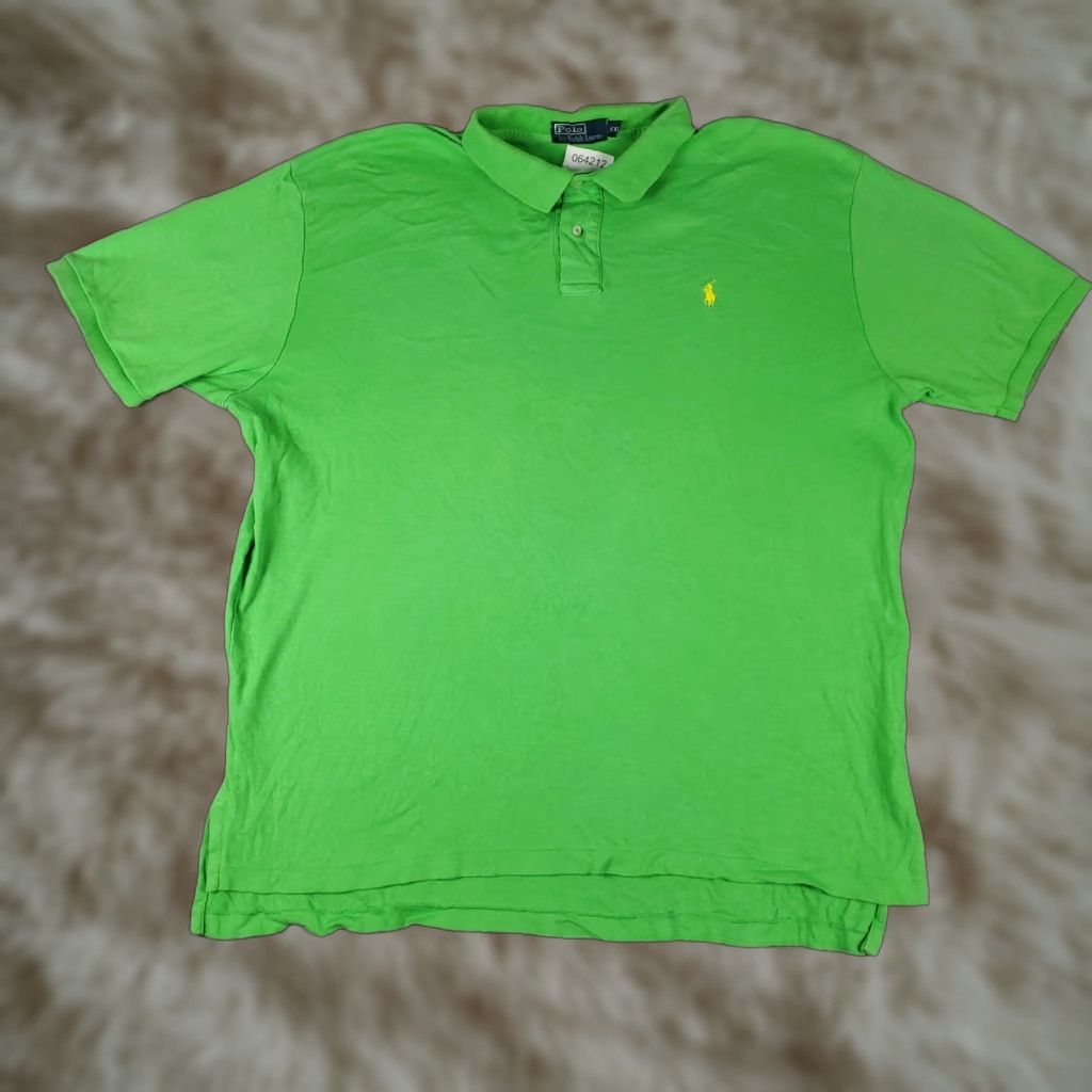 Ralph Lauren Ralph Lauren Polo Shirt Mens 2XL Green Solid Casual Short Sleeve Activewear Size US XXL / EU 58 / 5 - 1 Thumbnail