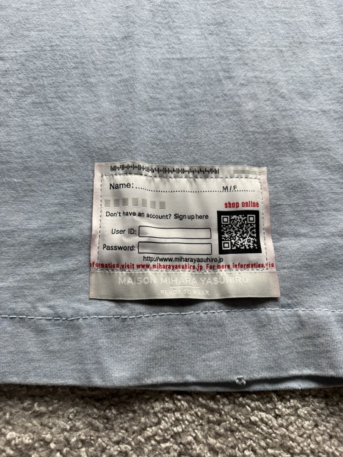 Maison MIHARA YASUHIRO Maison Mihara Yasuhiro blue amateur sewn distressed t shirt Size US M / EU 48-50 / 2 - 9 Thumbnail