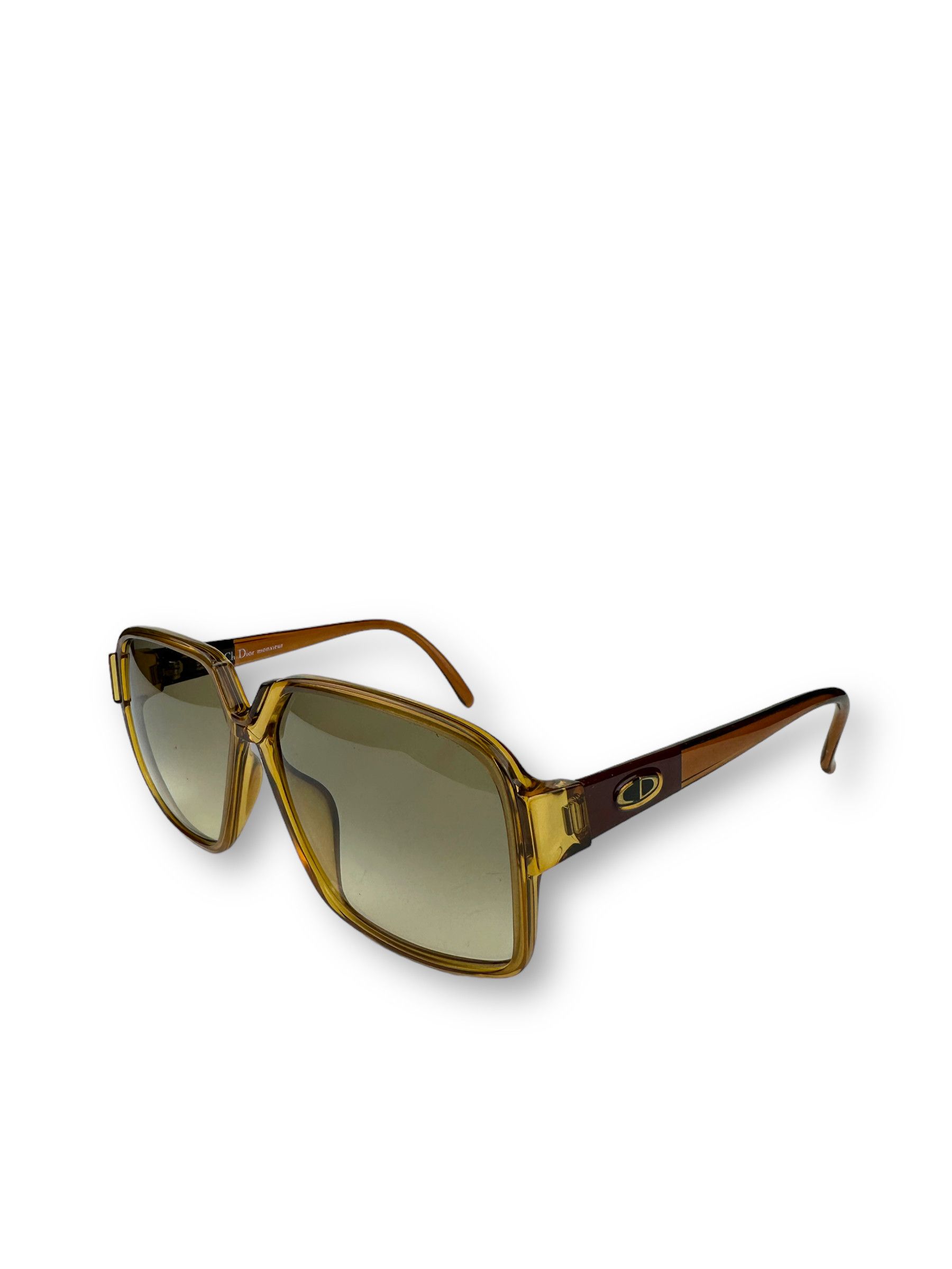 image of Christian Dior Monsieur x Dior Vintage Dior Oversized Square Sunglasses in Brown, Men's