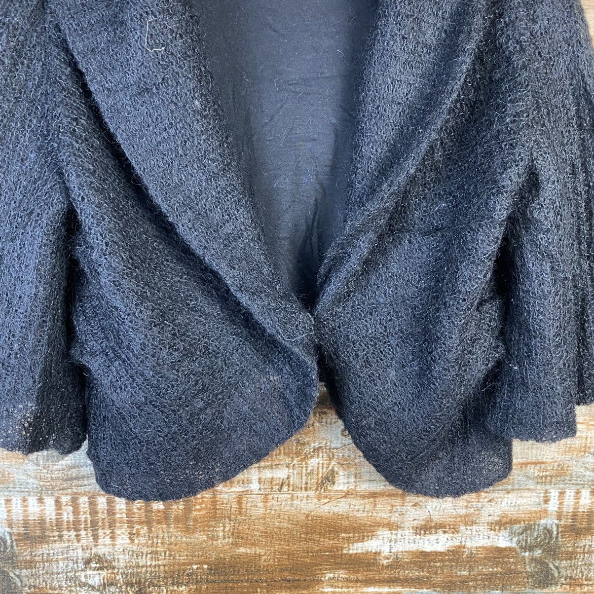 Barneys New York DL Baneys New York Black mohair Cardigan Knitwear #C908 Size S / US 4 / IT 40 - 6 Thumbnail