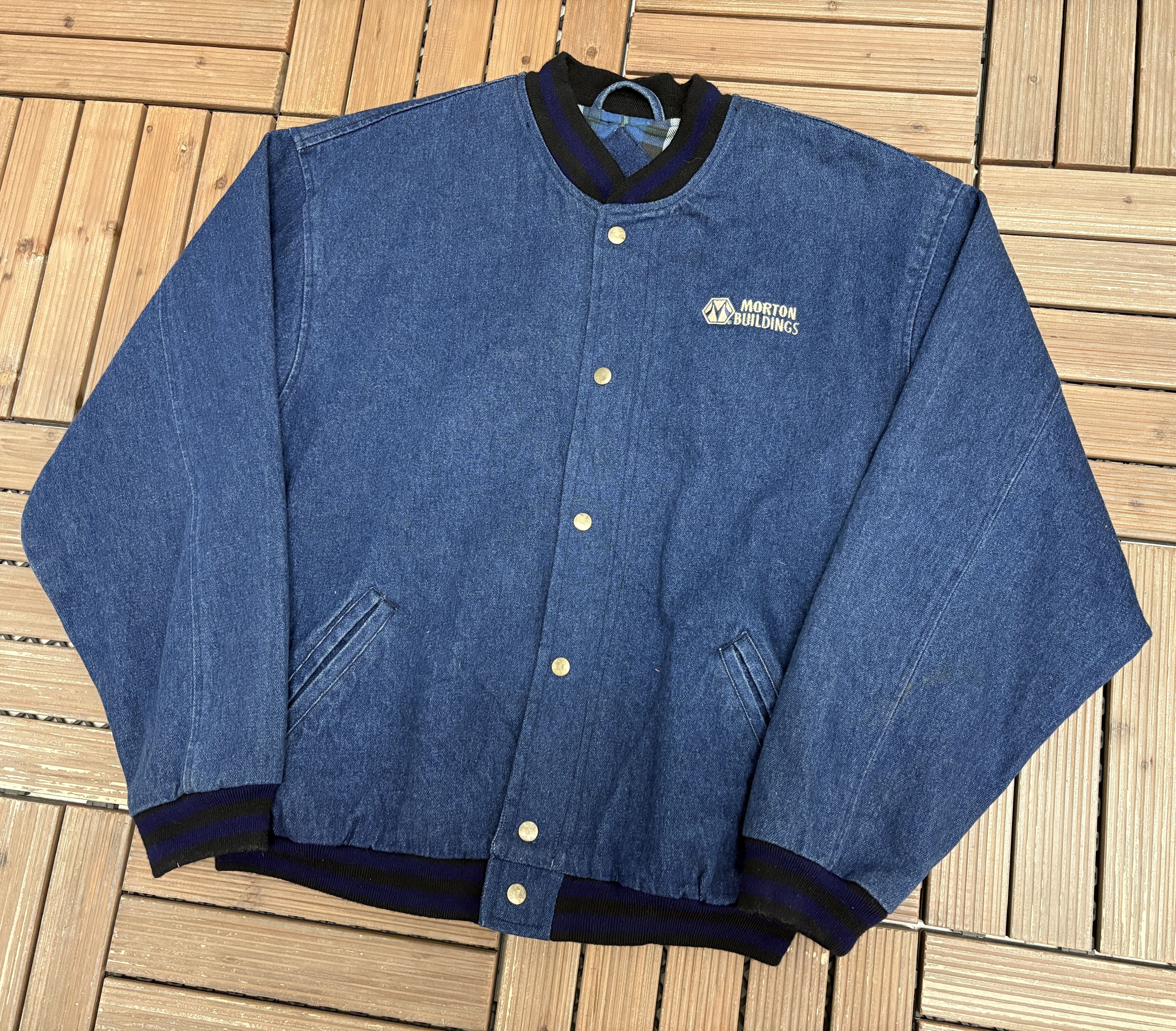 Vintage Morton Buildings Vintage Denim Workwear Jacket Size US L / EU 52-54 / 3 - 3 Thumbnail