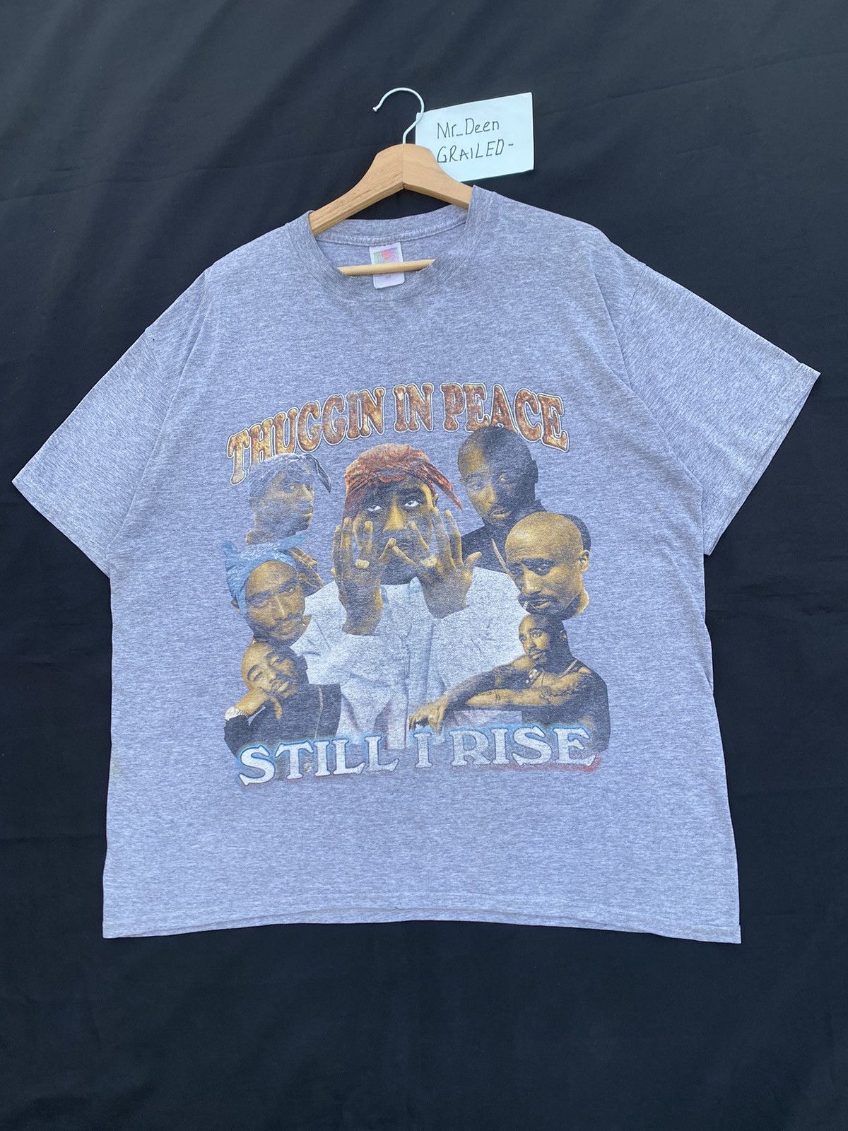 Rap Tees Vintage Tupac Shakur “Thuggin In Peace” Still I Rise Tee Size US L / EU 52-54 / 3 - 4 Thumbnail