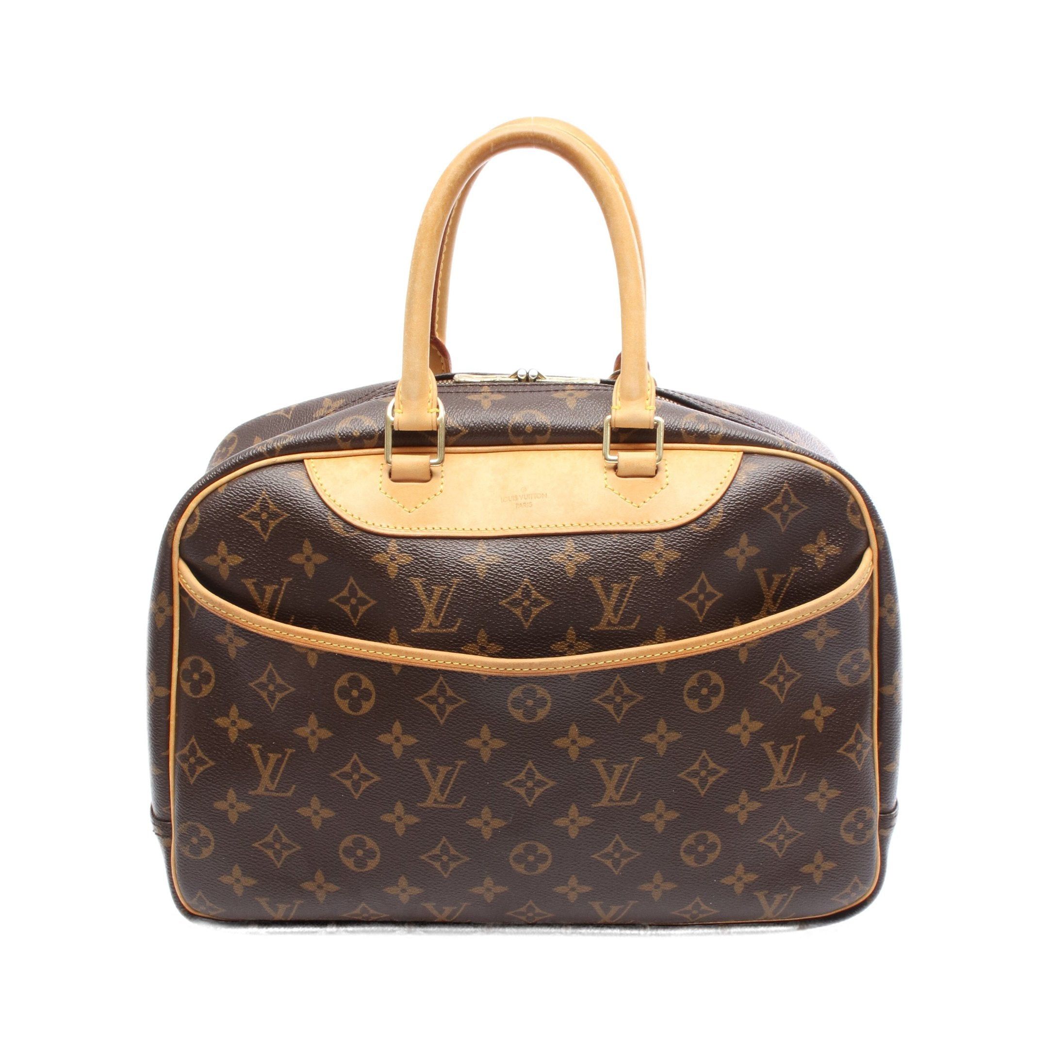 Louis Vuitton Louis Vuitton Deauville Bowling Vanity Monogram Handbag Leather Brown Size ONE SIZE - 1 Thumbnail