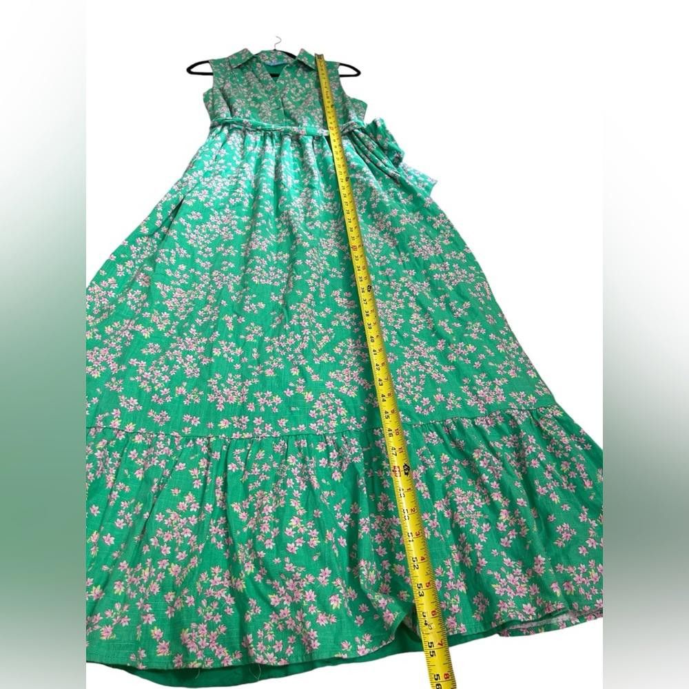 Designer Draper James l RSVP Linen Blend Floral Maxi Dress Medium Size M / US 6-8 / IT 42-44 - 5 Thumbnail