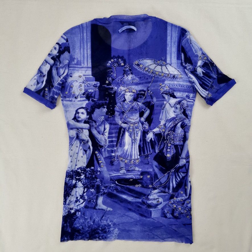 Jean Paul Gaultier SS1998 Jean Paul Gaultier Hindu Painting Mesh Top Vintage Size ONE SIZE - 3 Thumbnail