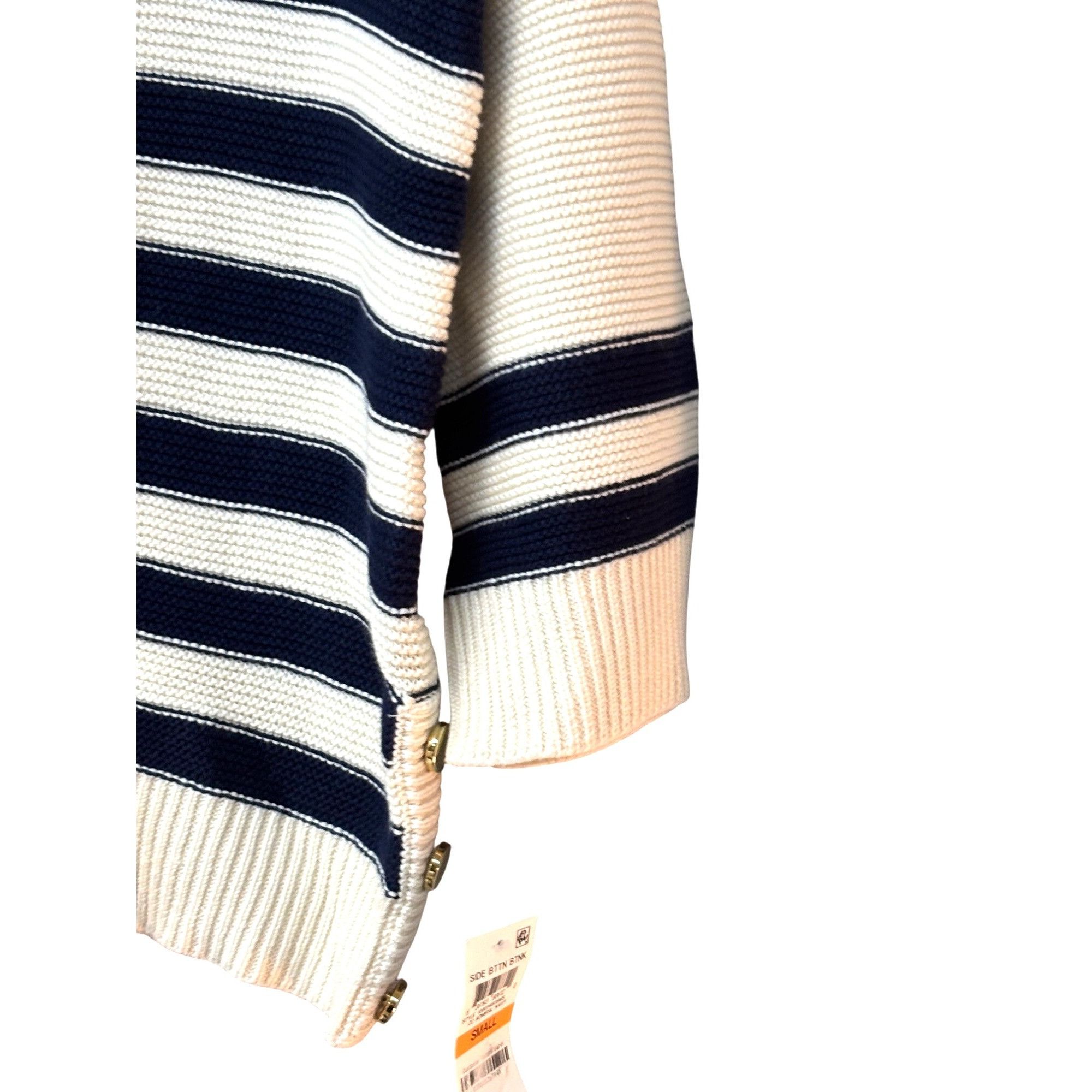 Charter Club Charter Club Striped Boat-Neck Sweater, Cream/ Admiral Blue, Size S / US 4 / IT 40 - 9 Thumbnail