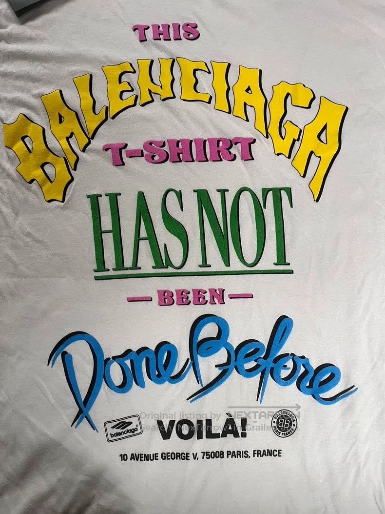 Balenciaga Balenciaga Collarless Letter Sleeveless T-Shirt Size US XL / EU 56 / 4 - 2 Thumbnail