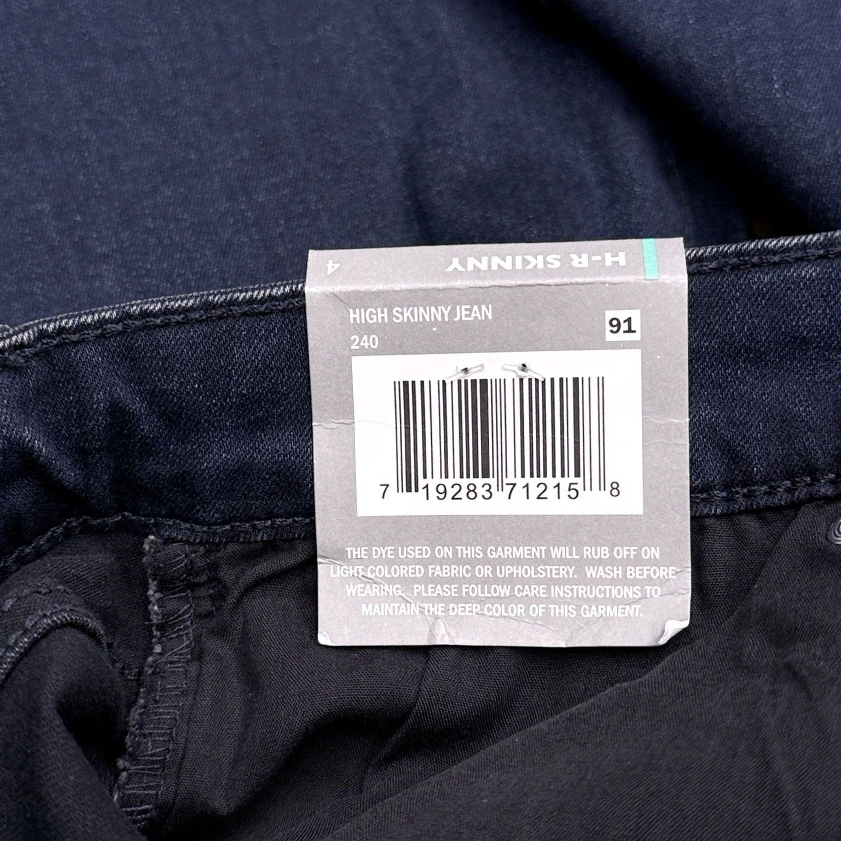 Vintage Falls Creek Jeans Womens 4 Skinny High Rise Blue Denim Stretch 5-Pocket Logo Zip 28.5in Inseam Slim Regular Cotton Blend NWT City 90s? Size 27" / US 4 / IT 40 - 5 Thumbnail