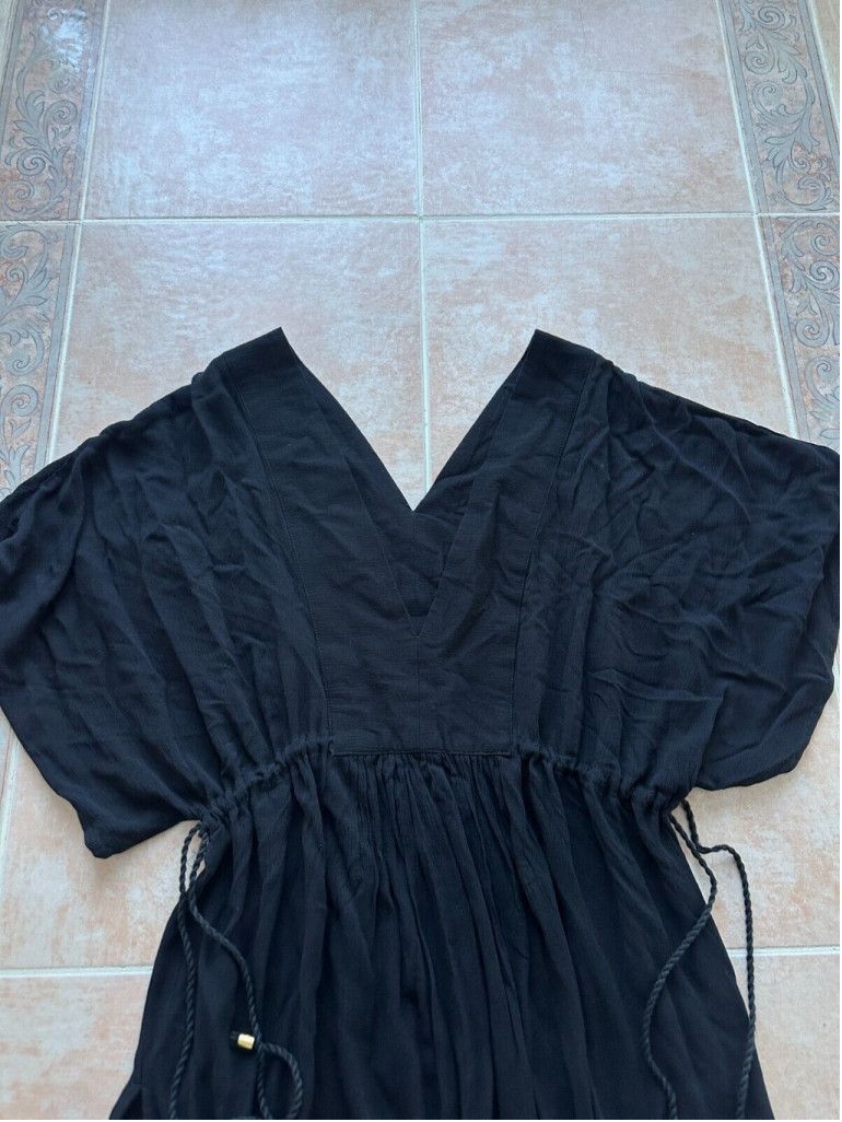 Ralph Lauren Lauren by Ralph Lauren Crinkle Rayon Tunic Black Size M Size M / US 6-8 / IT 42-44 - 5 Thumbnail